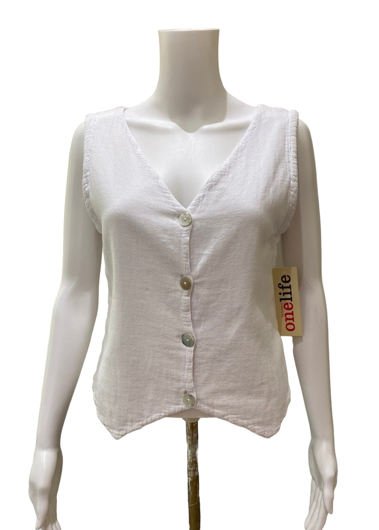 Larissa Waistcoat/Top- Snow