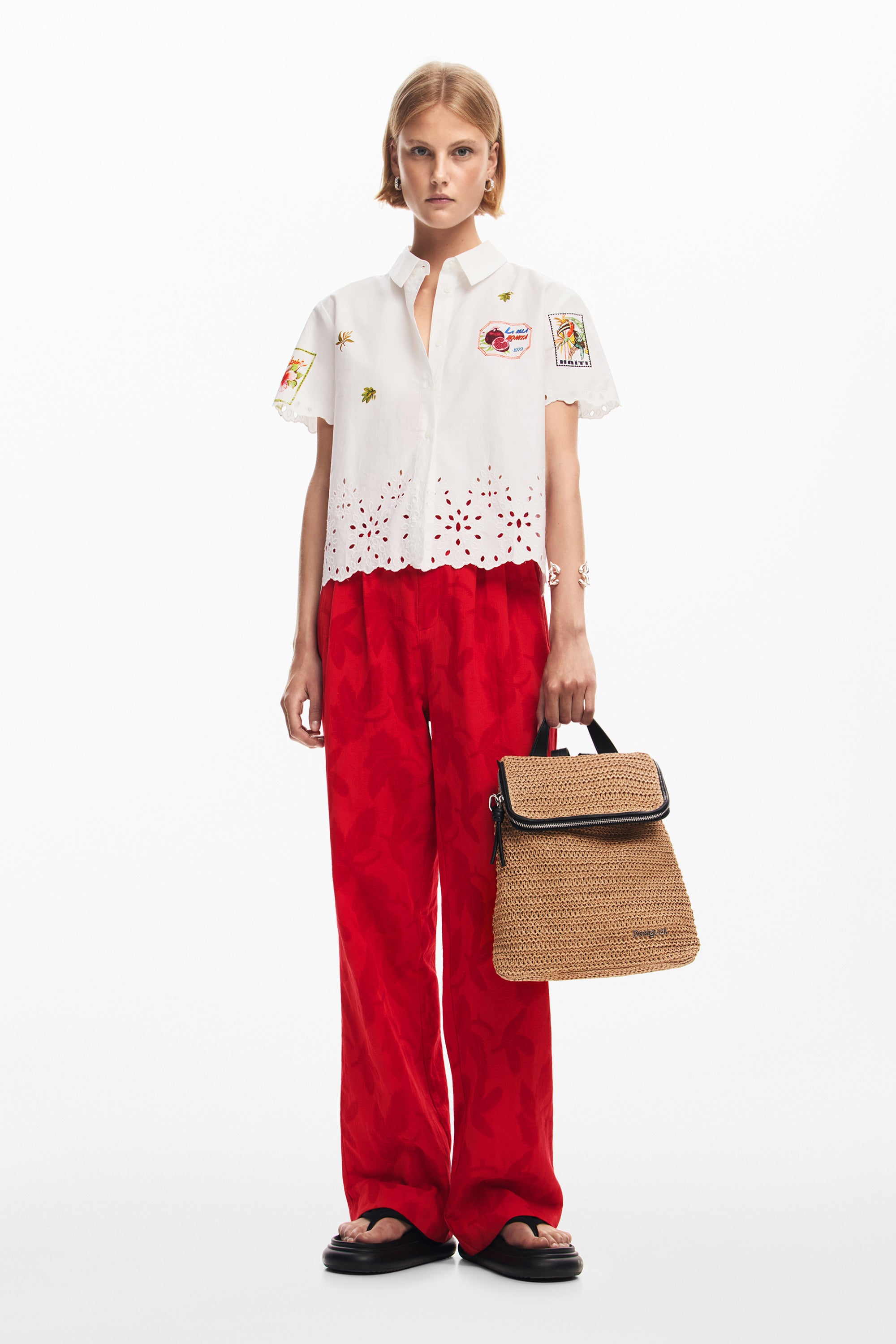 Motif Shirt - White