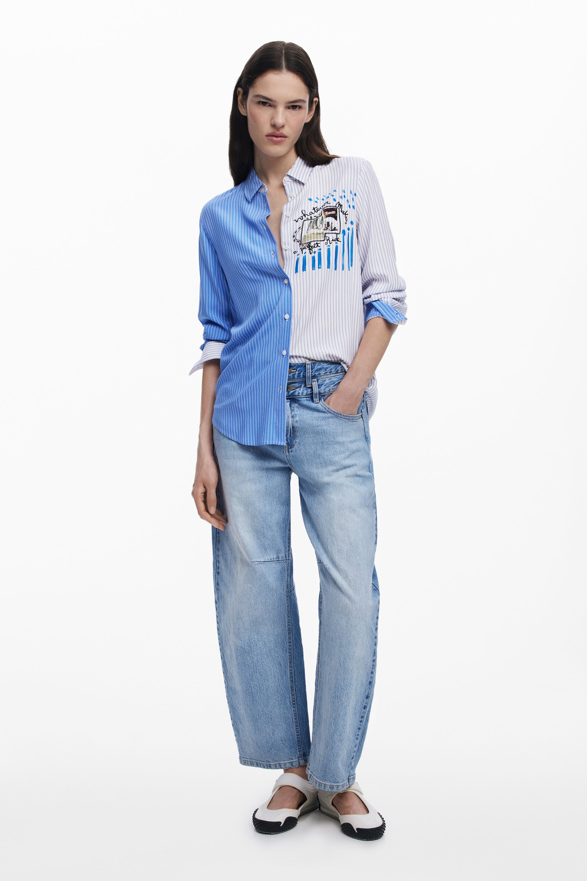 Striped Shirt - Blue/White