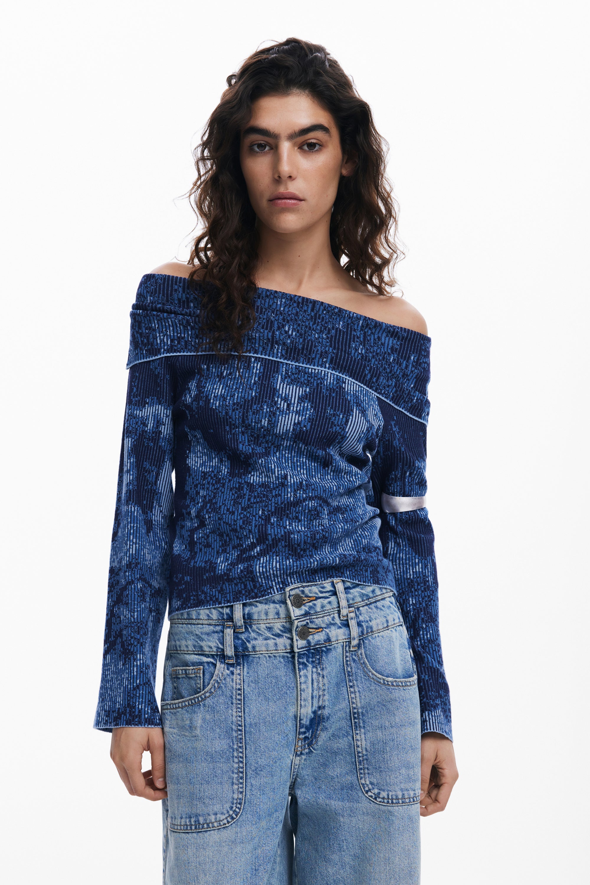 Bardot Jumper - Blue