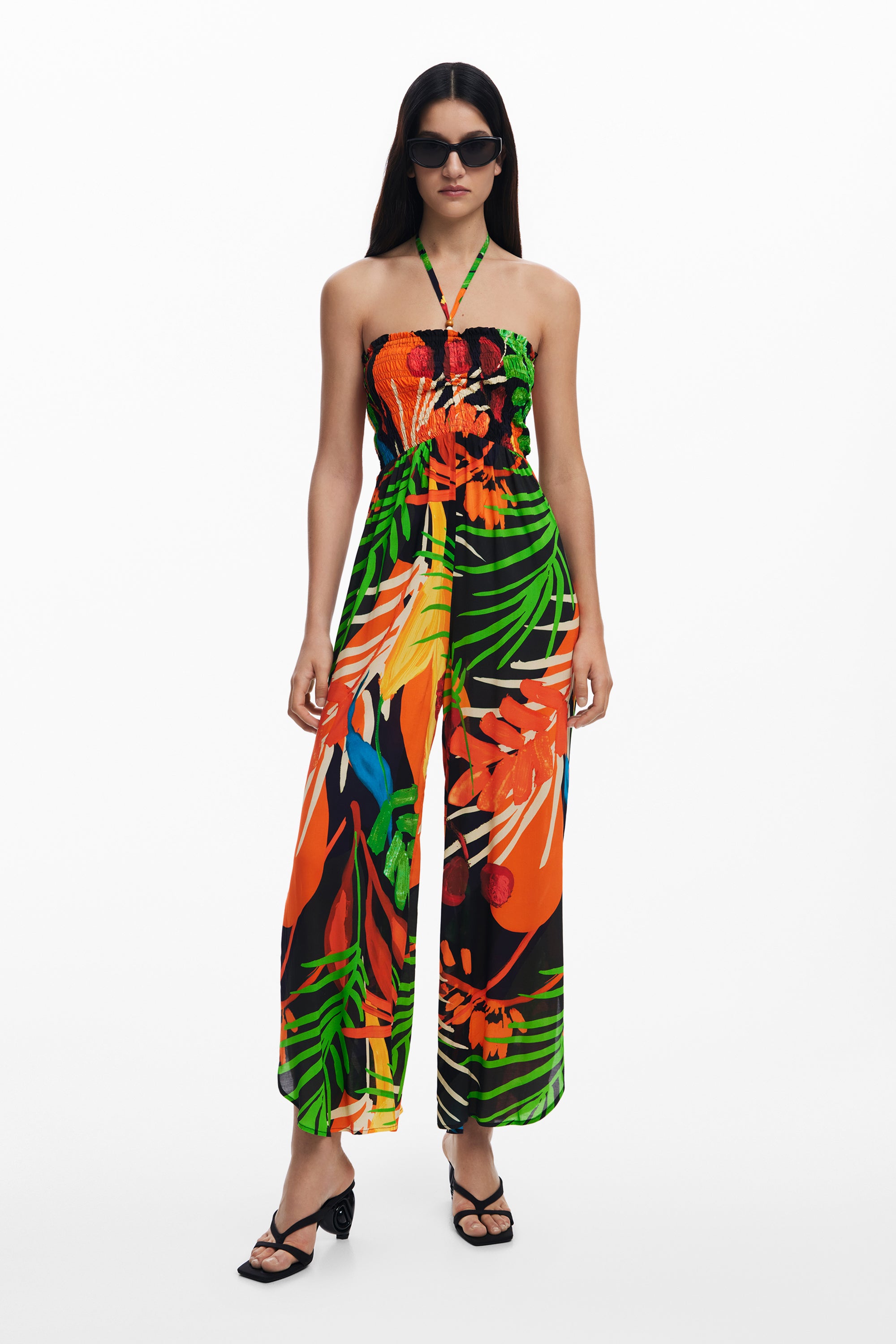 Tropical Jumpsuit - Black