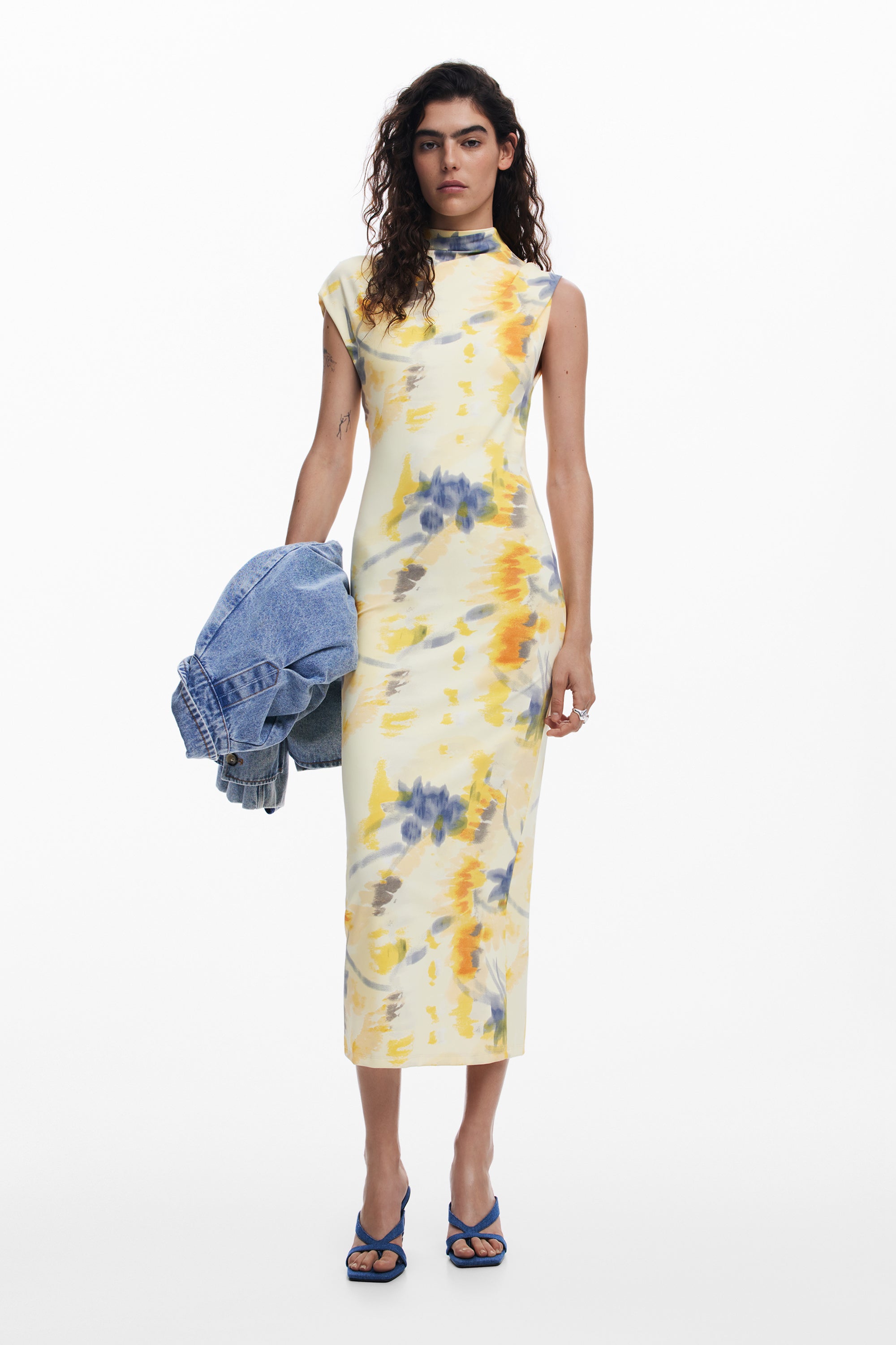 Cap Sleeve Dress - Yellow