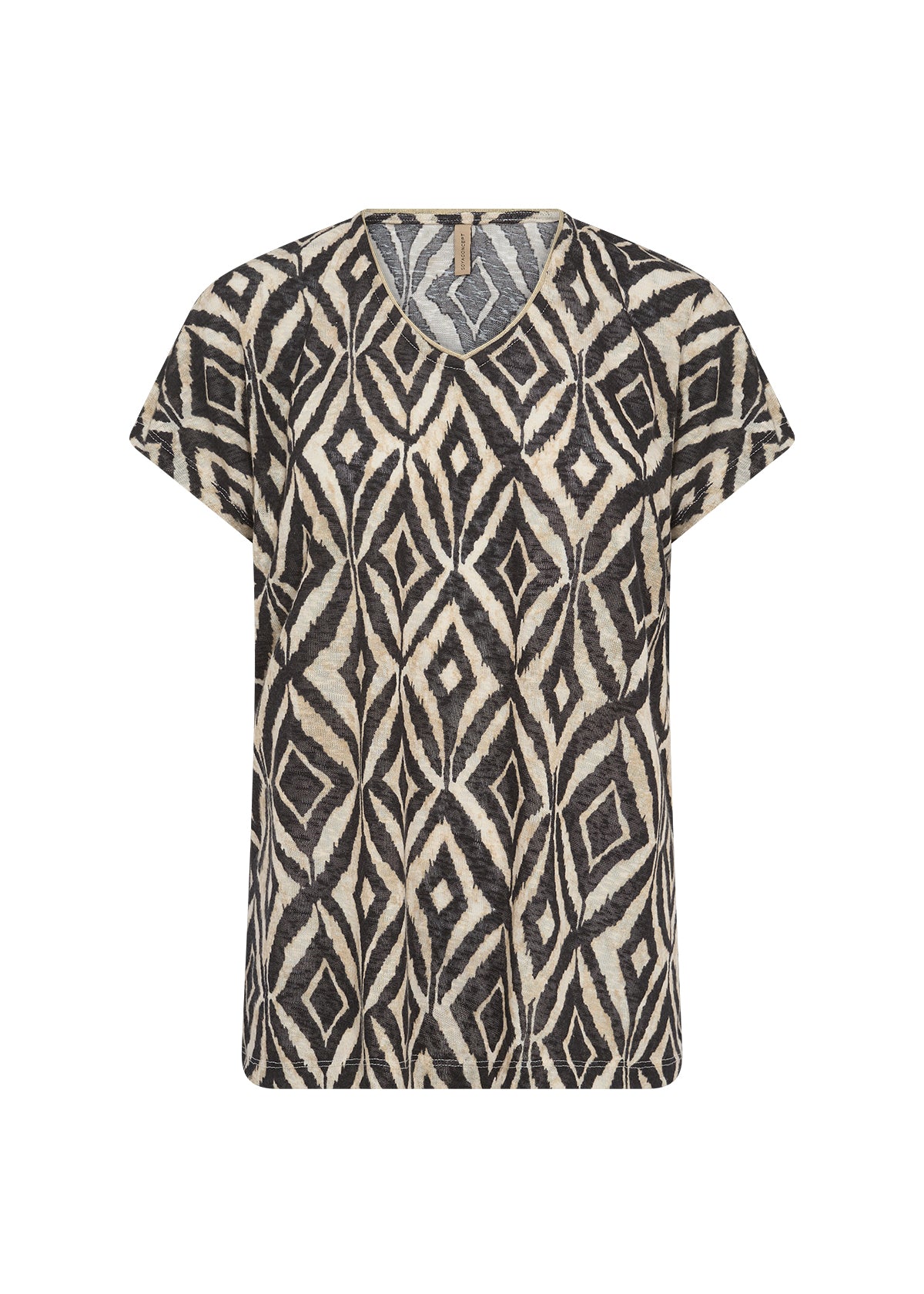 Aretha Graphic T-Shirt - Sand/Black
