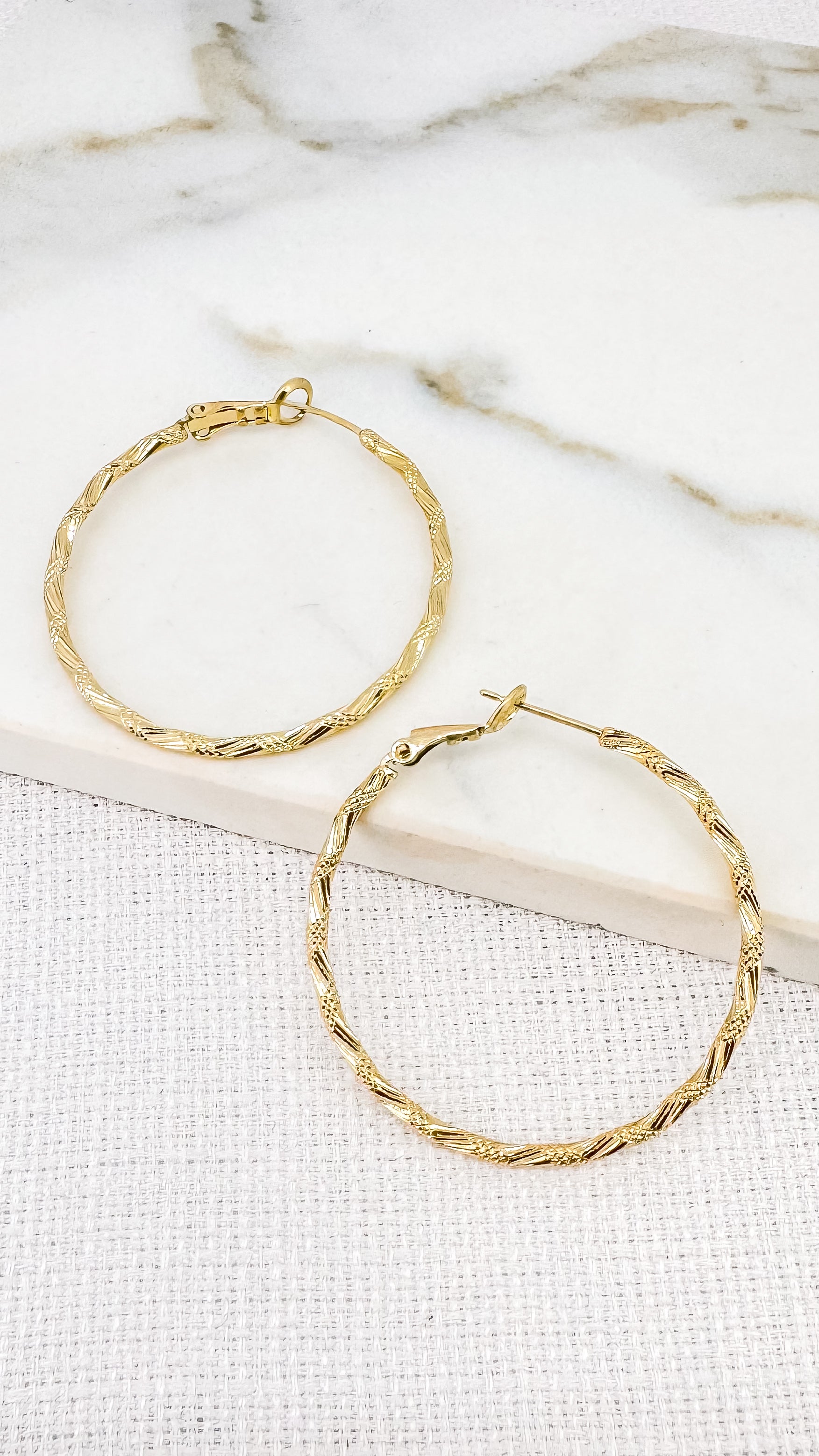Twisted Hoops - Gold
