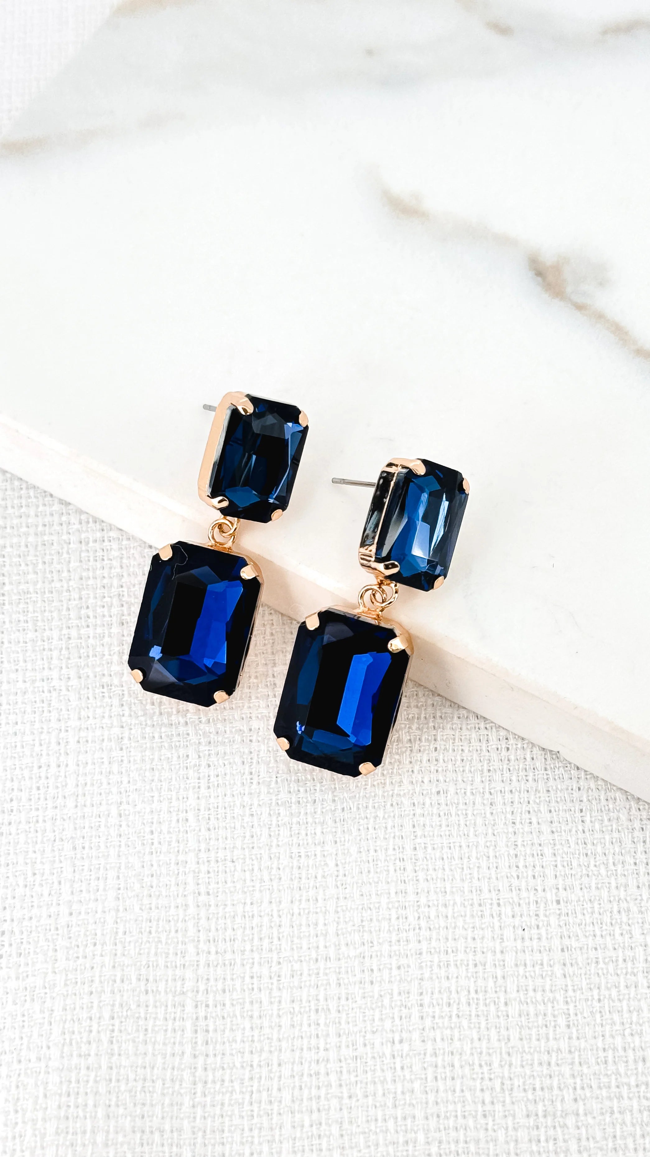 Jewel Earrings - Blue