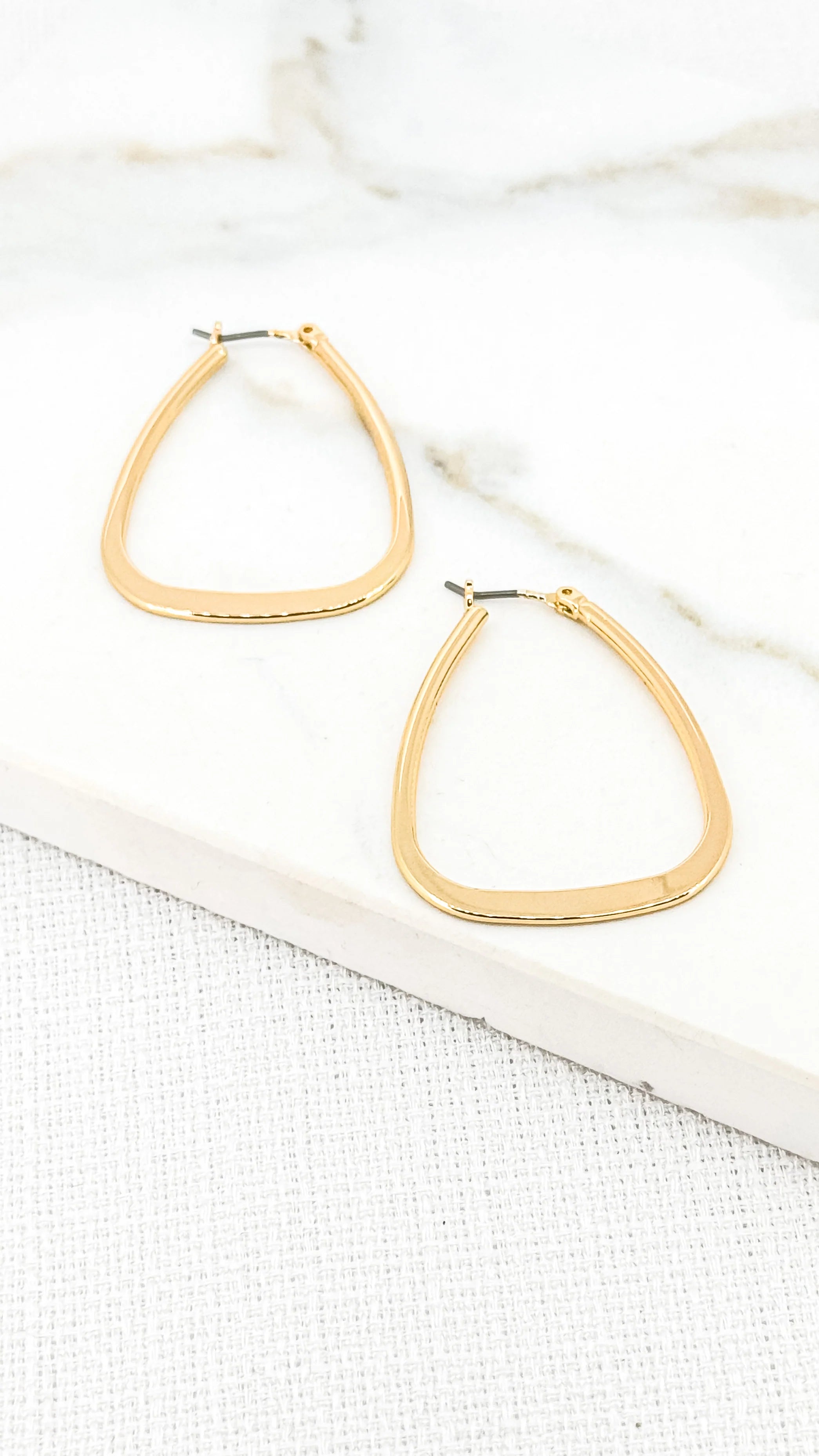 Teardrop Hoops - Gold