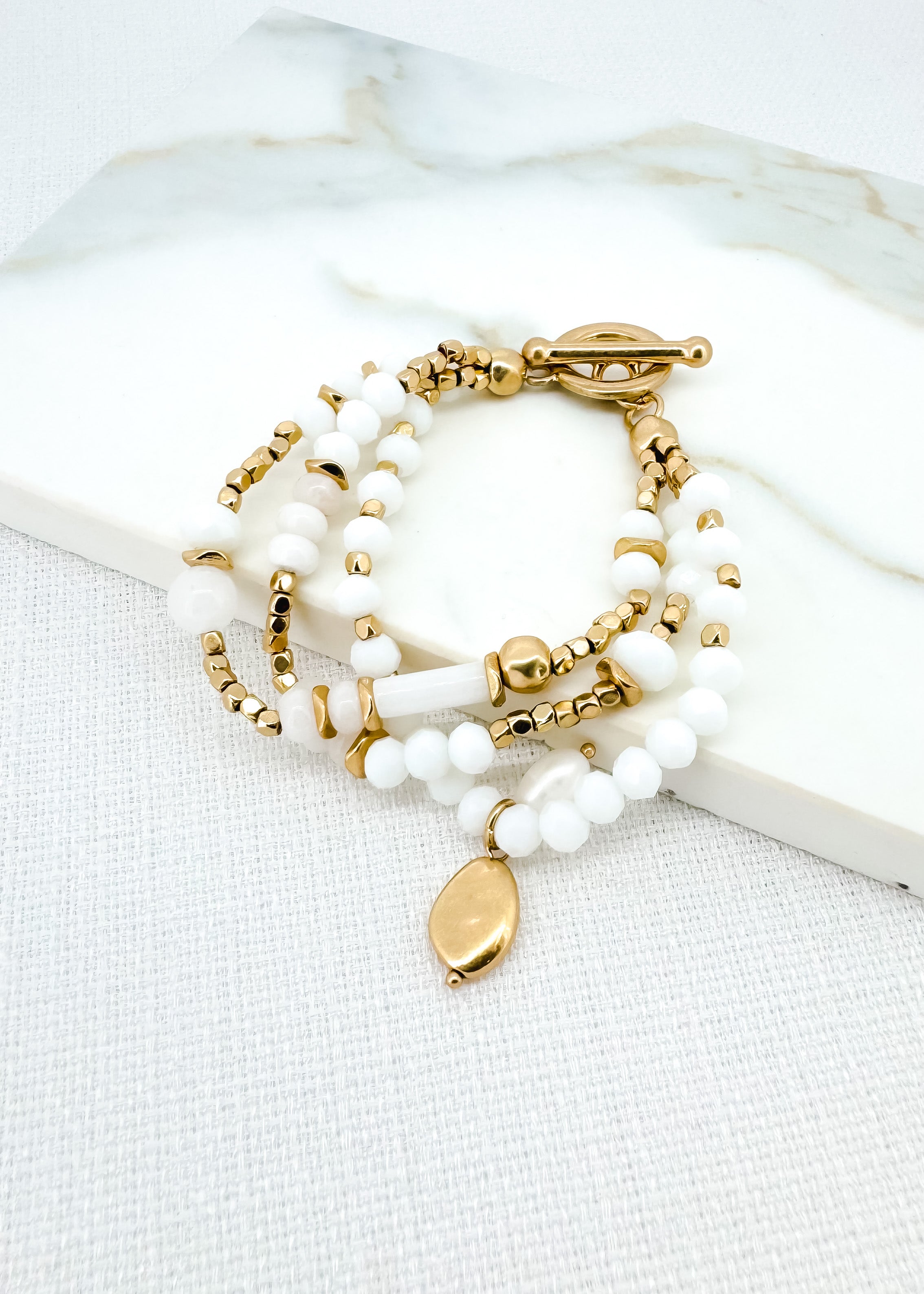 Bracelet - Gold/White