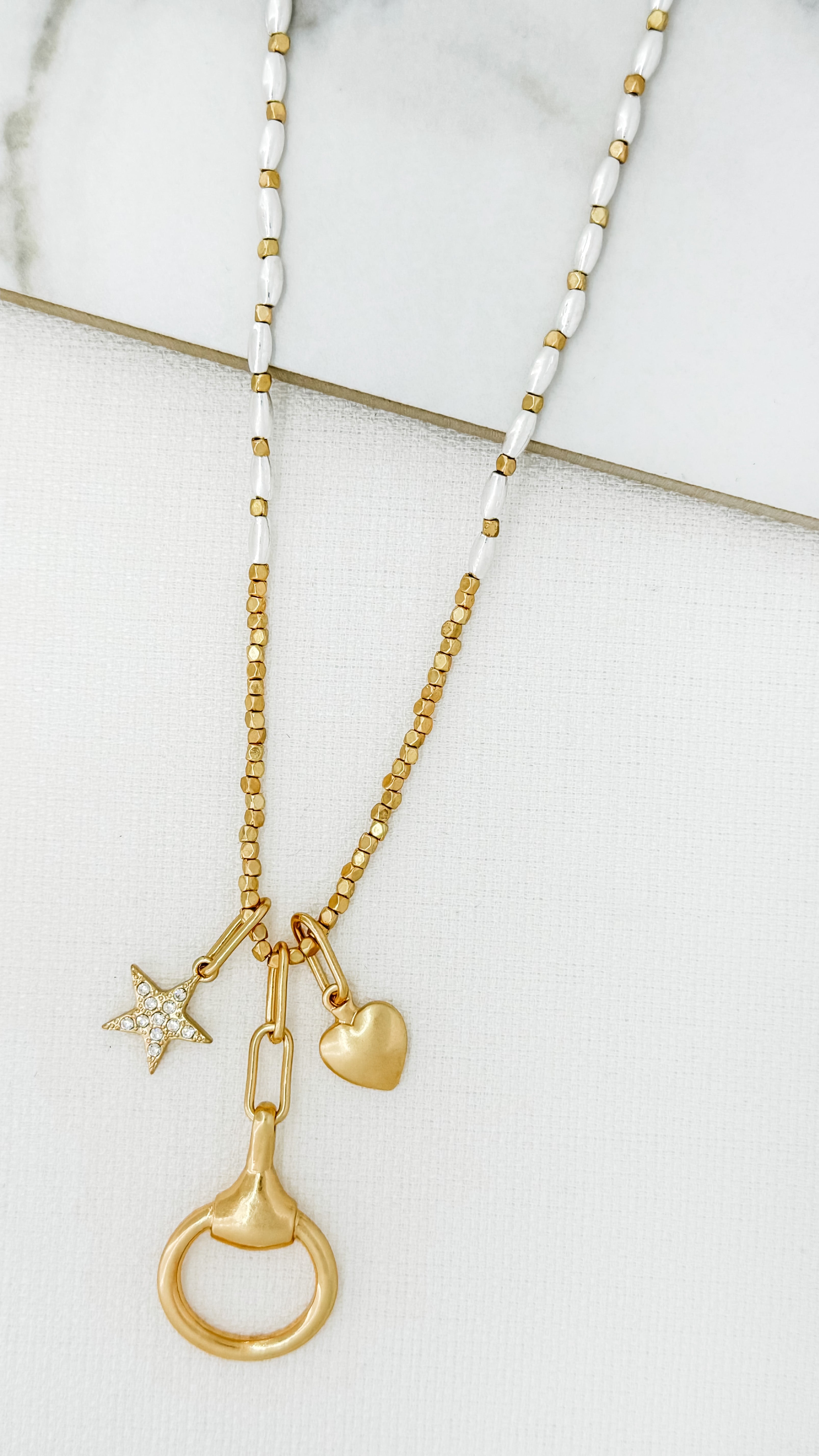 Long Combo Necklace - Gold/Silver