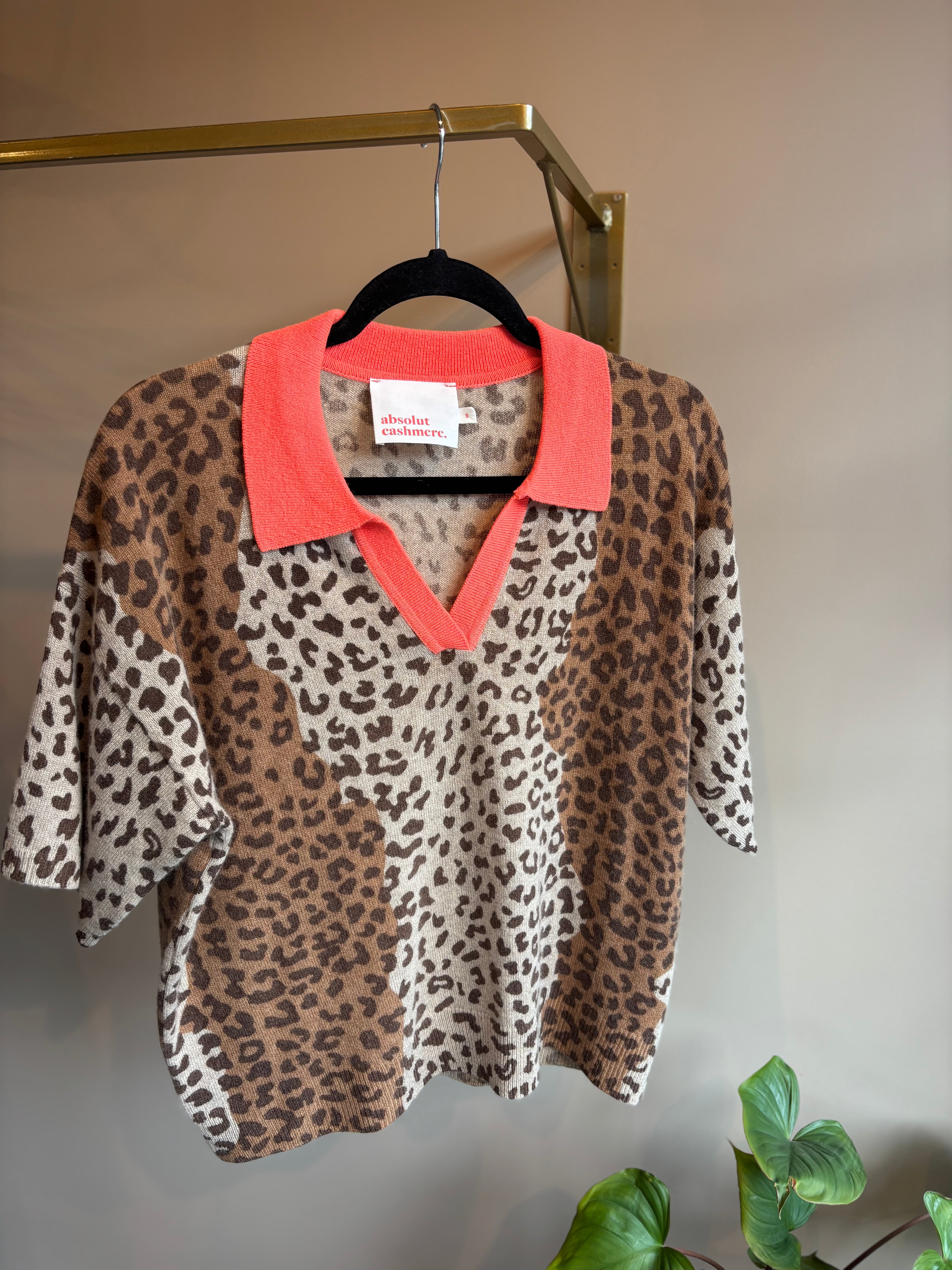 Charlena Jumper - Leopard Print/Orange