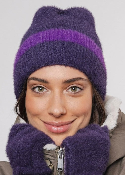 Trai Beanie - Eggplant Purple