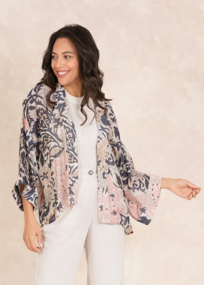 Block Kimono - Taupe