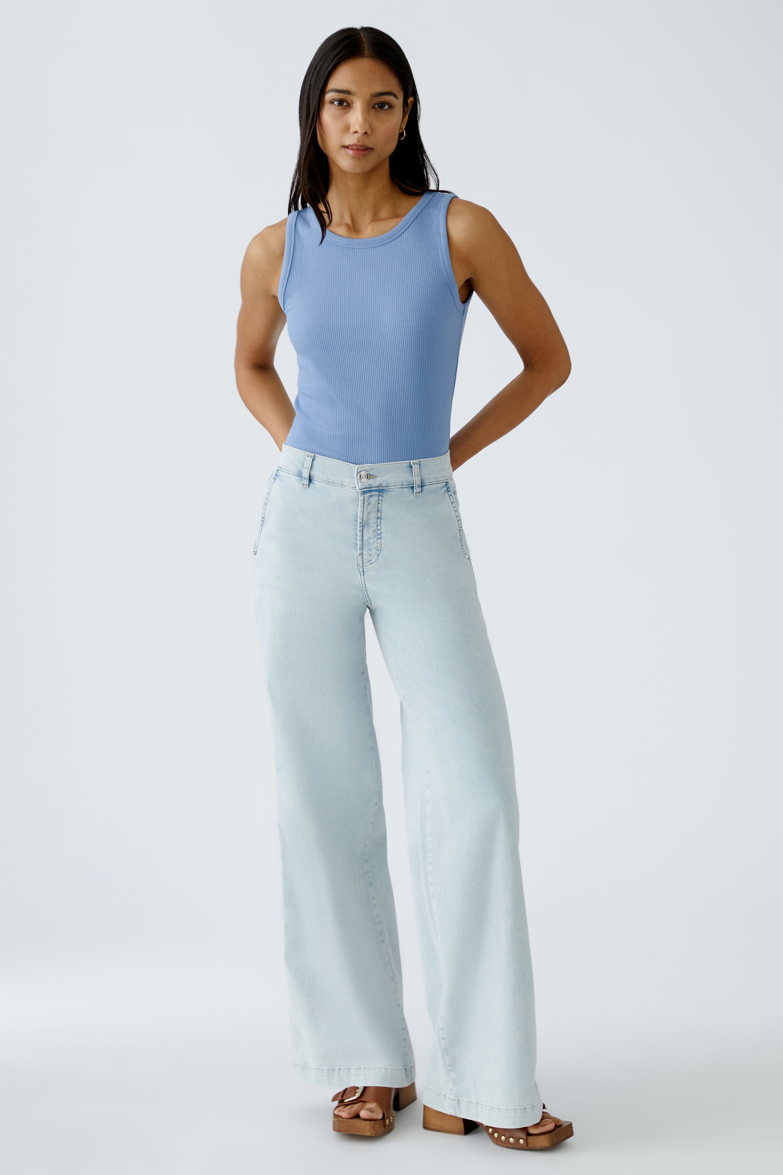 Ribbed Vest - Blue