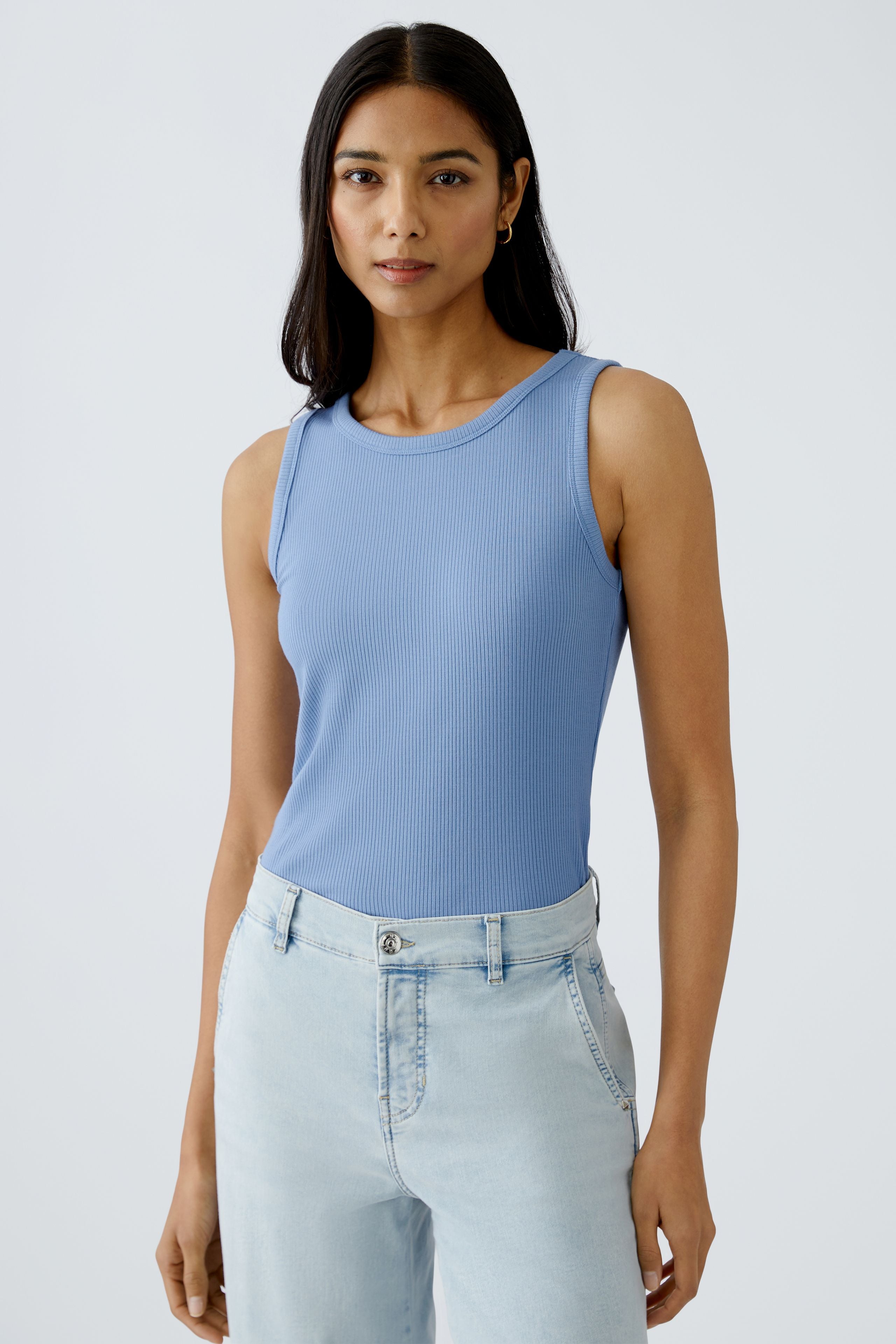 Ribbed Vest - Blue