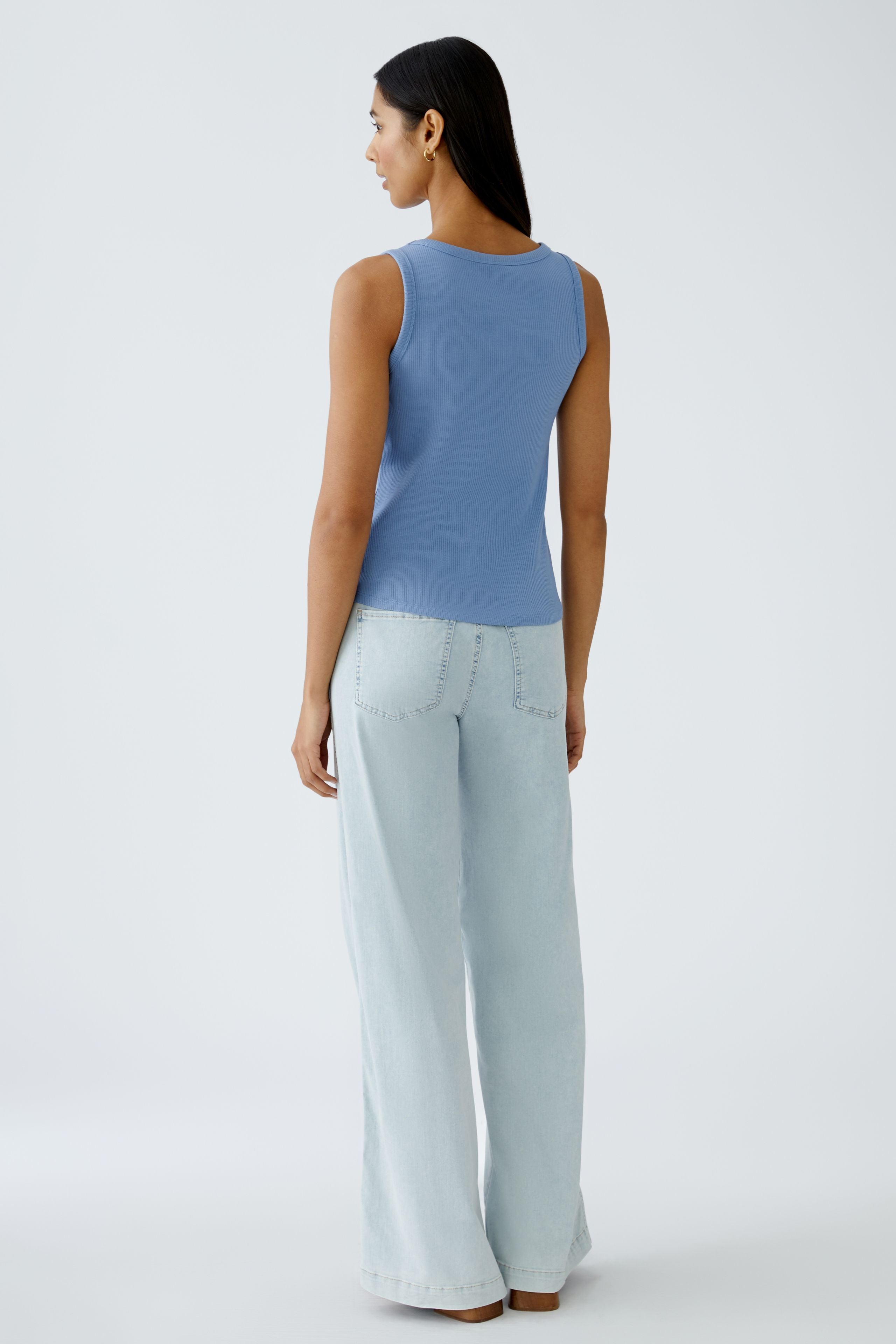 Ribbed Vest - Blue