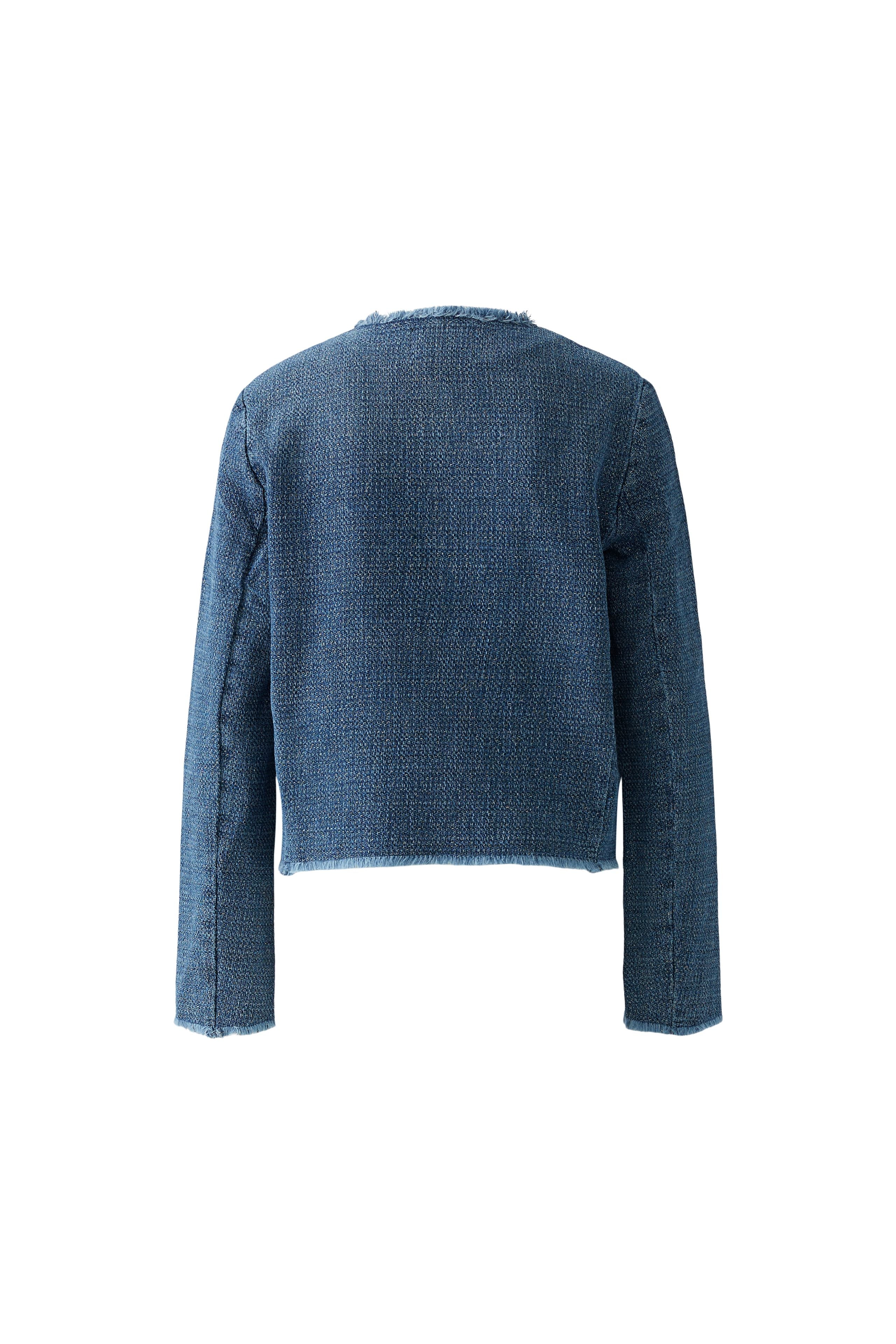 Raw Edged Jacket - Denim Blue