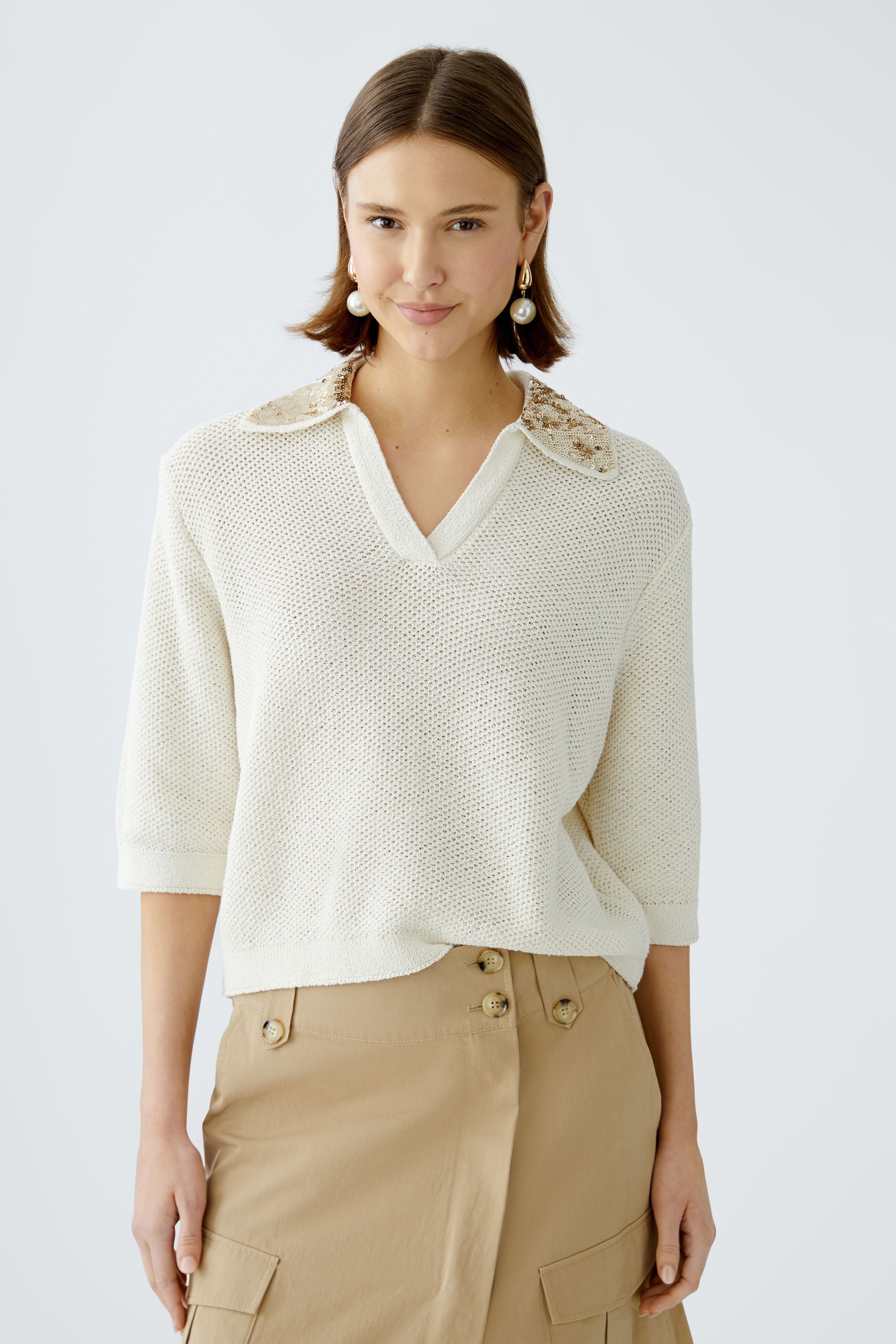 Collared Jumper - Cream