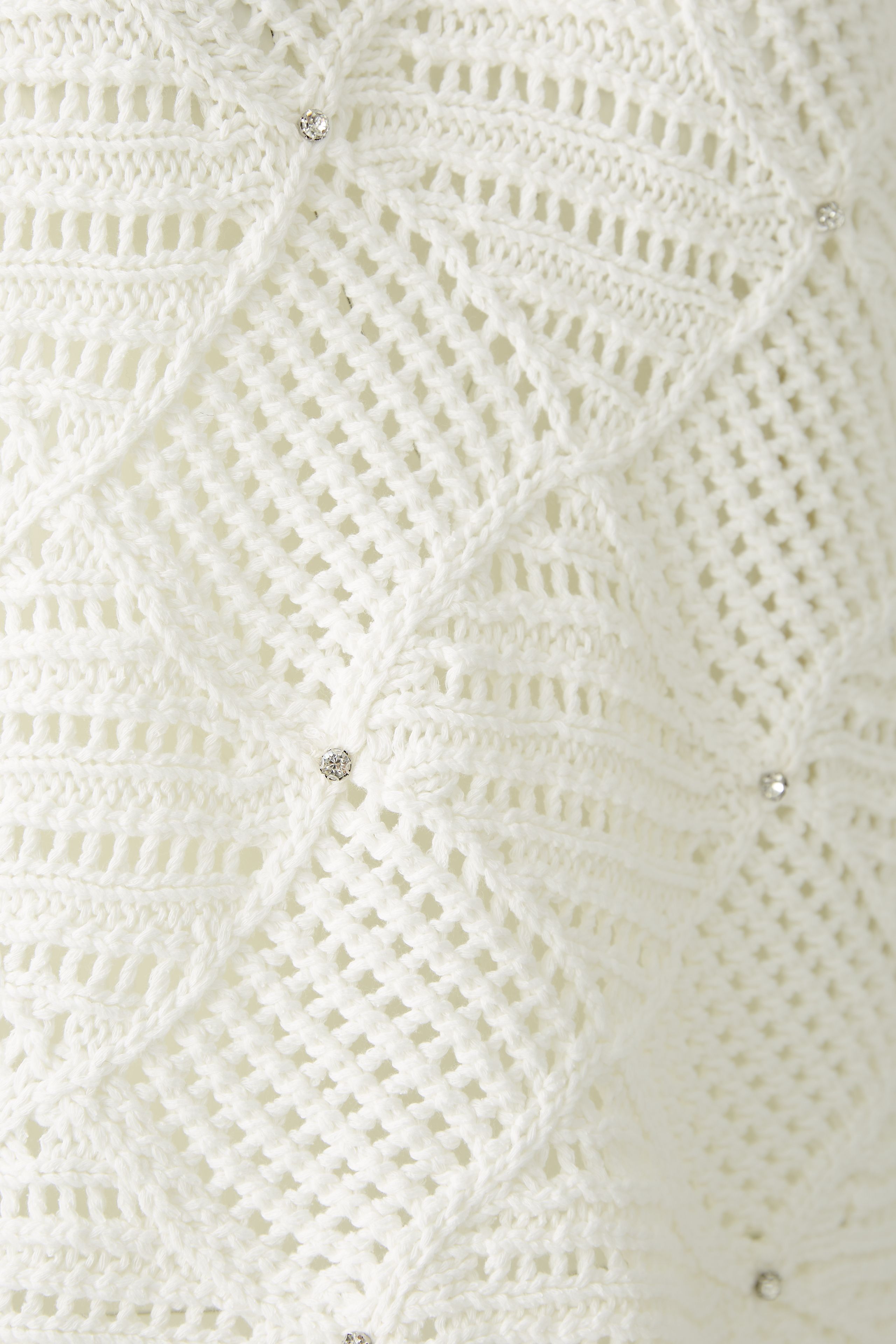 Scalloped Edge Jumper - White