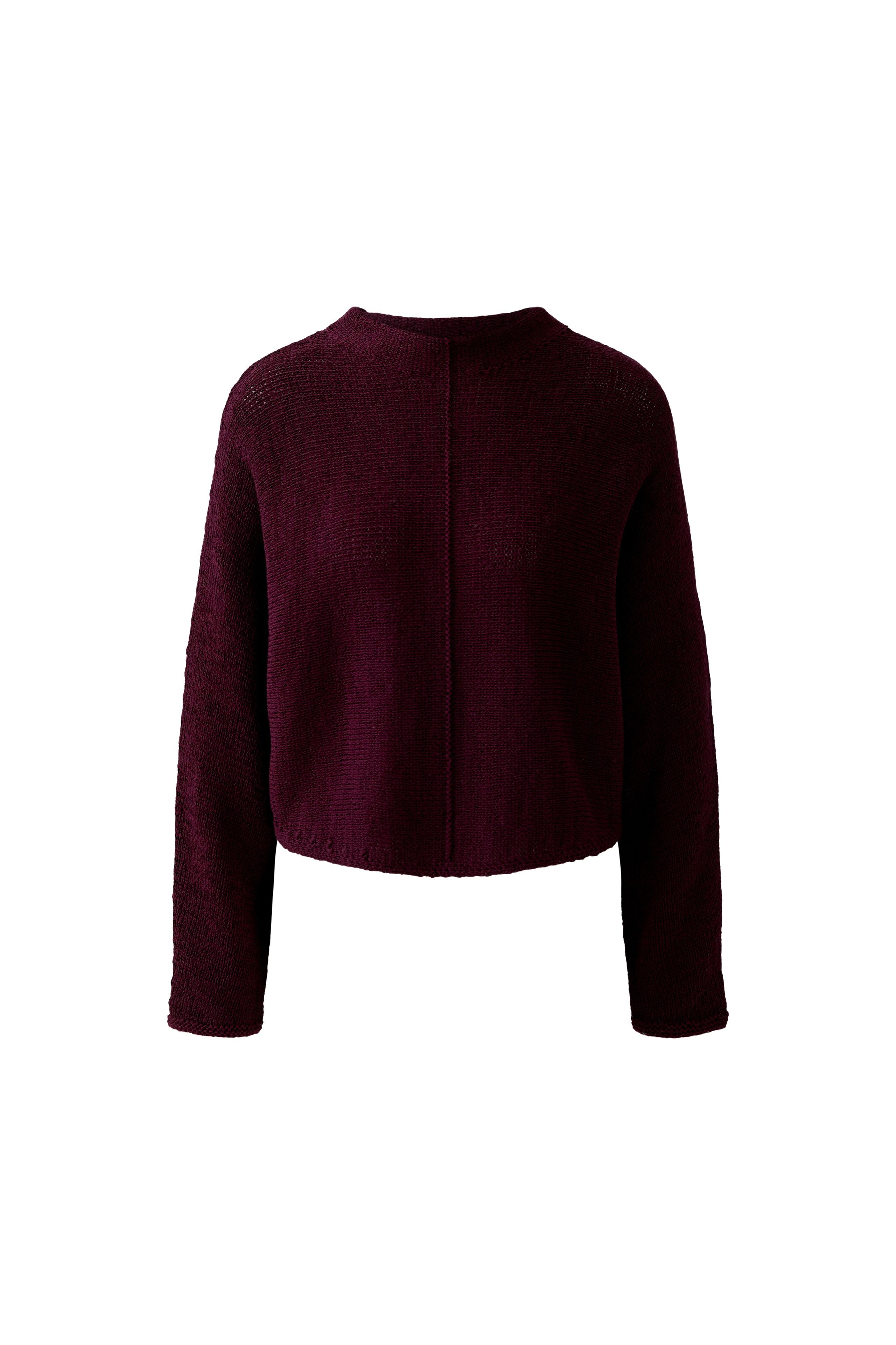 Knitted Crew Neck Jumper - Berry