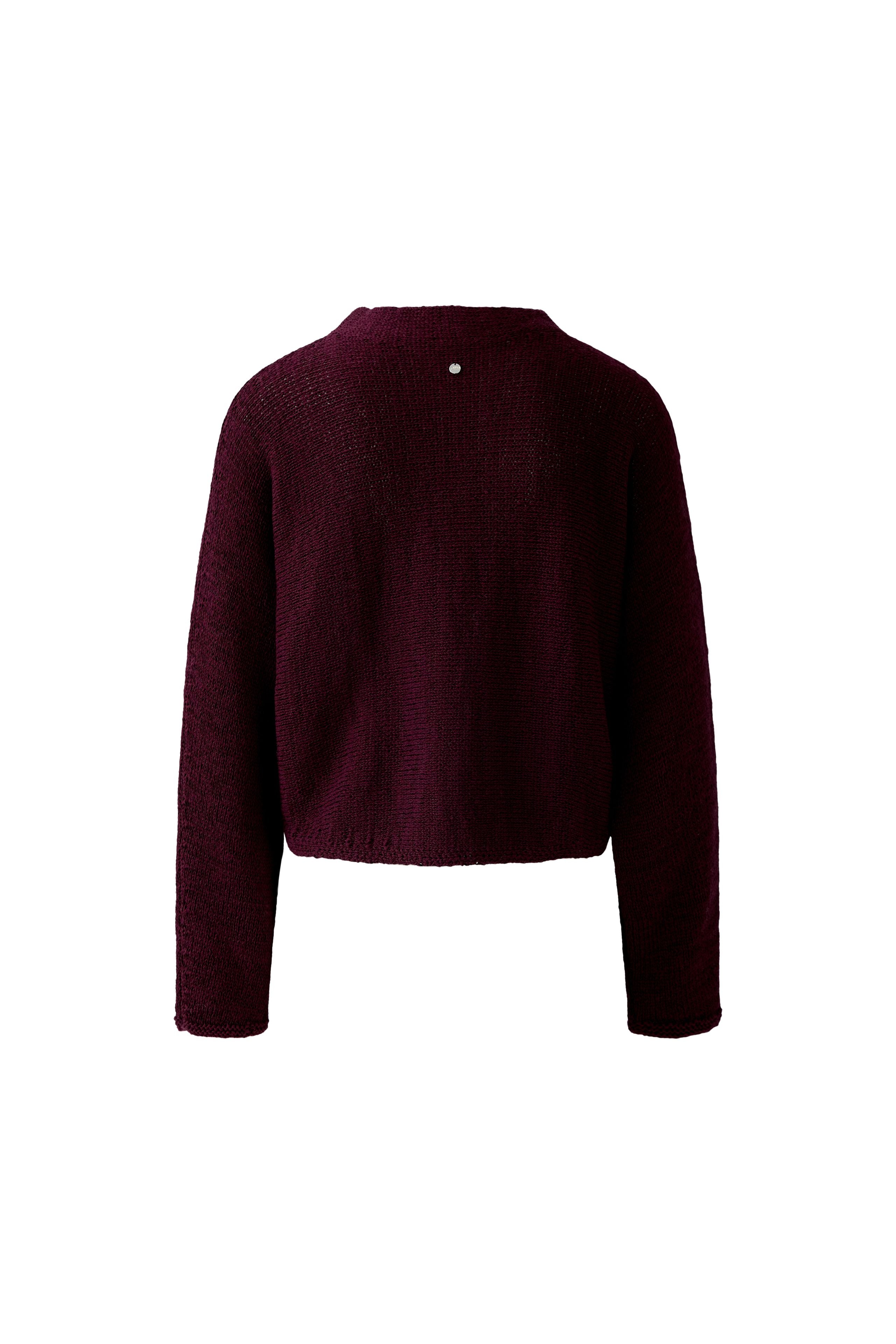 Knitted Crew Neck Jumper - Berry