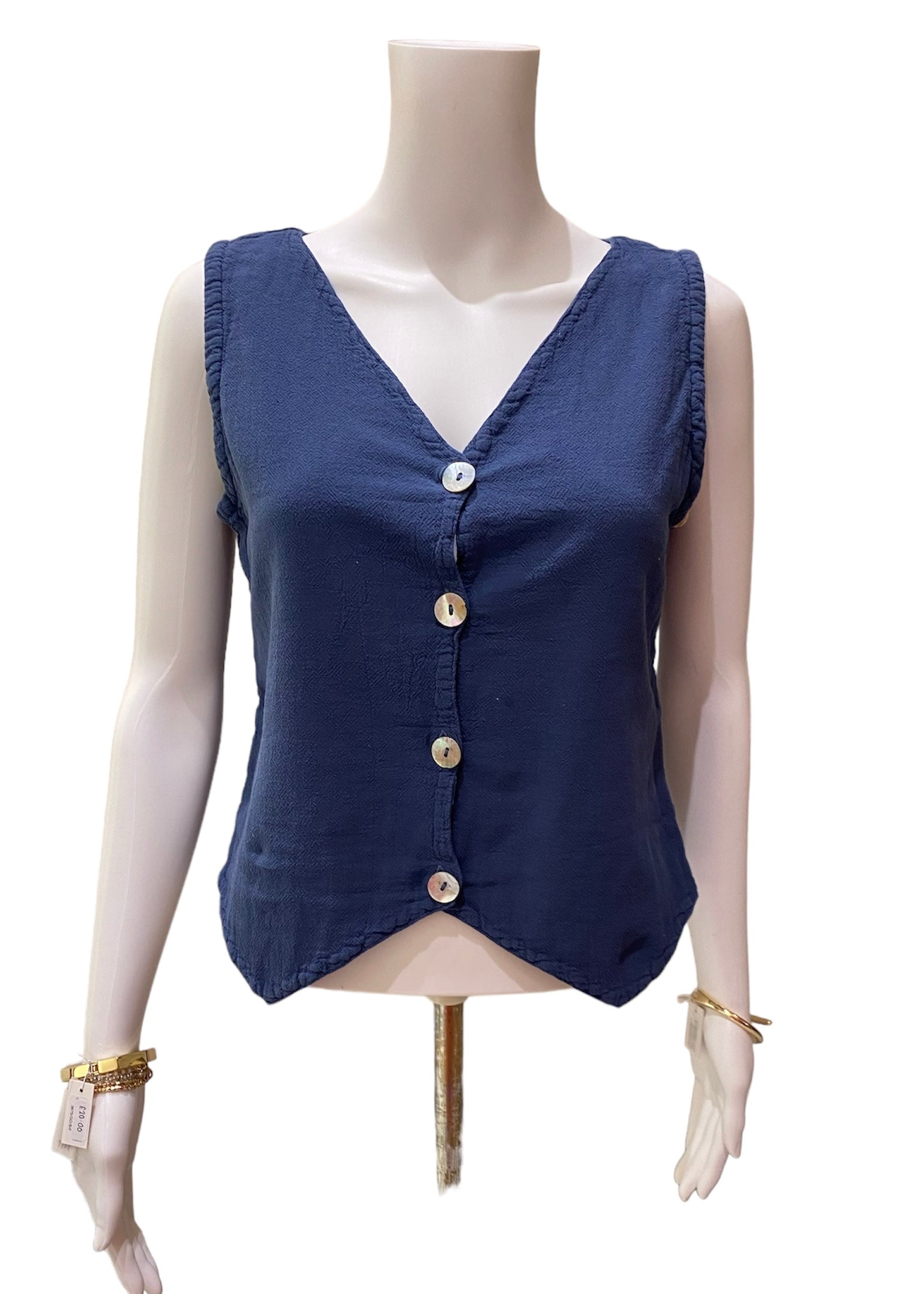 Larissa Waistcoat/Top- Neptune