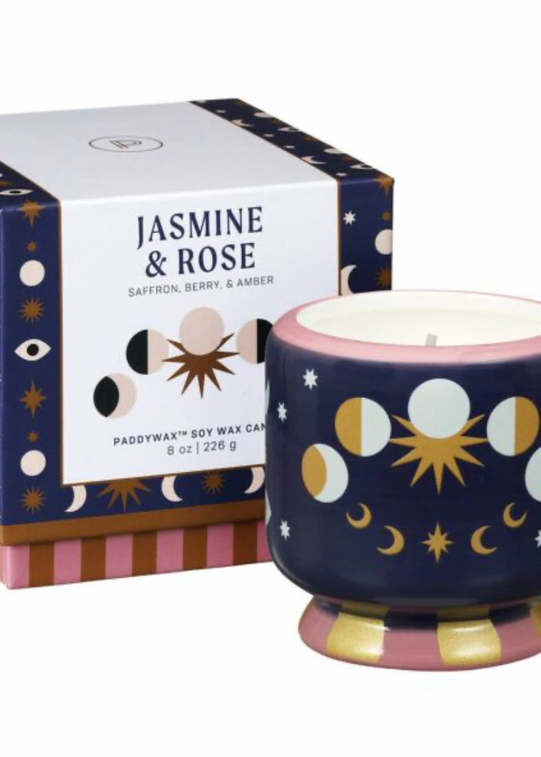 Moon Phases Candle - Jasmine & Rose