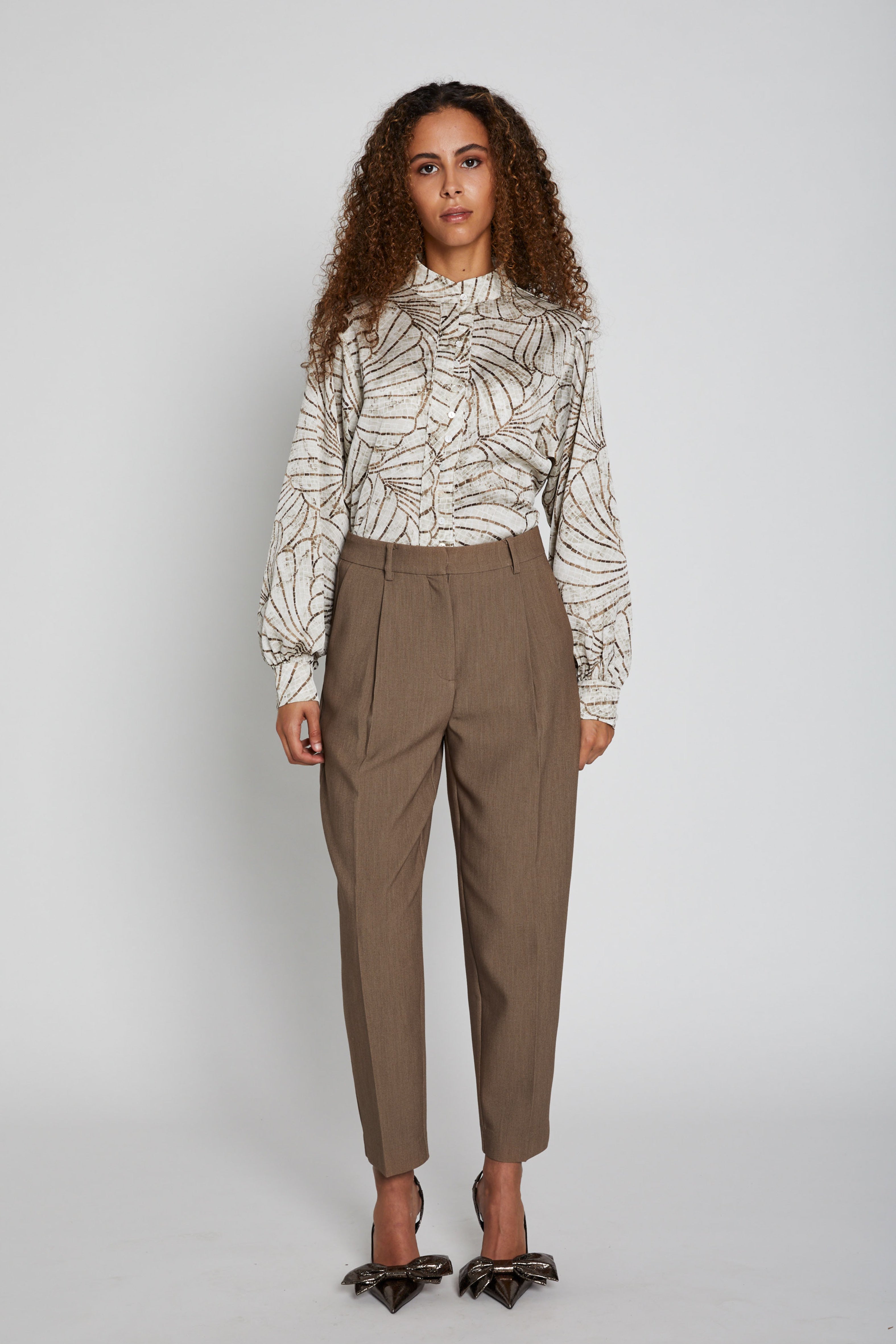 Dangy Trousers - Shitake Melange