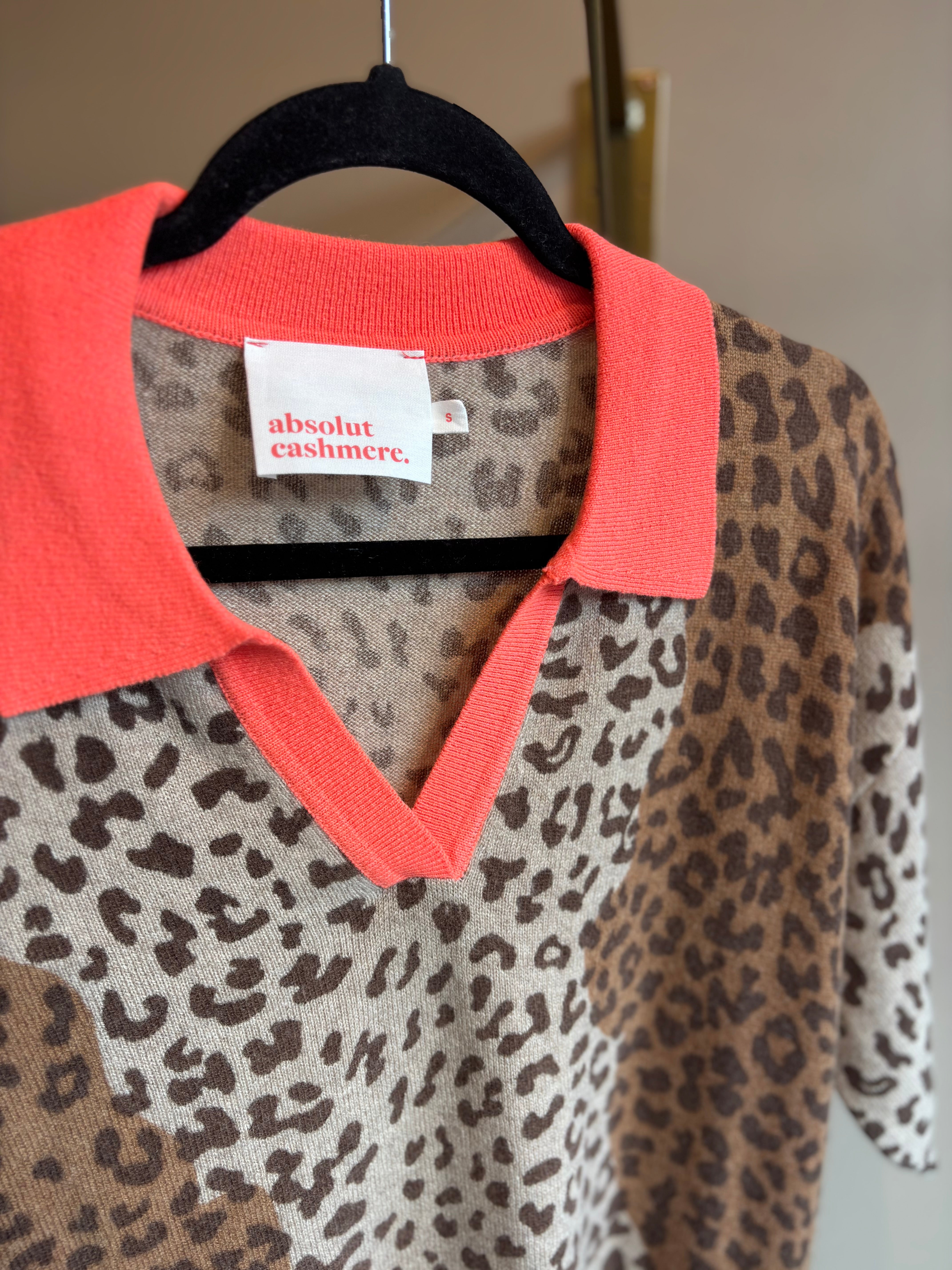 Charlena Jumper - Leopard Print/Orange