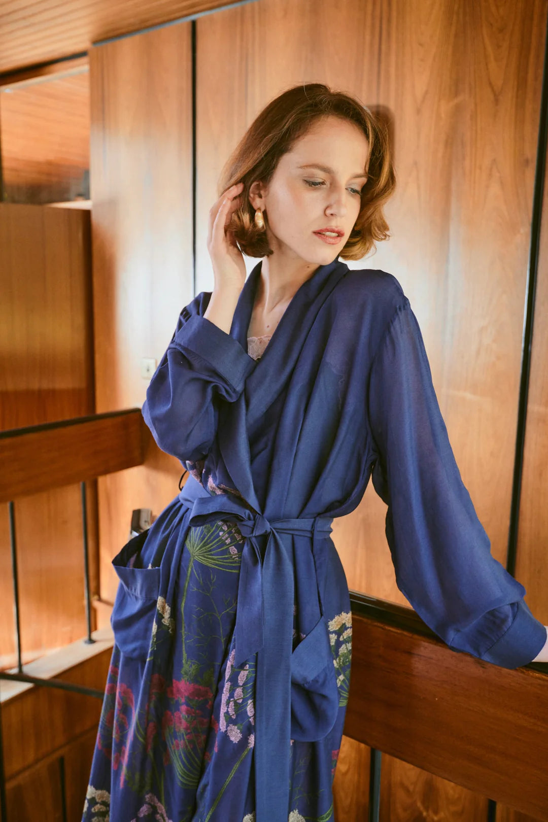 Parsley Seed Gown - Navy Blue Multi