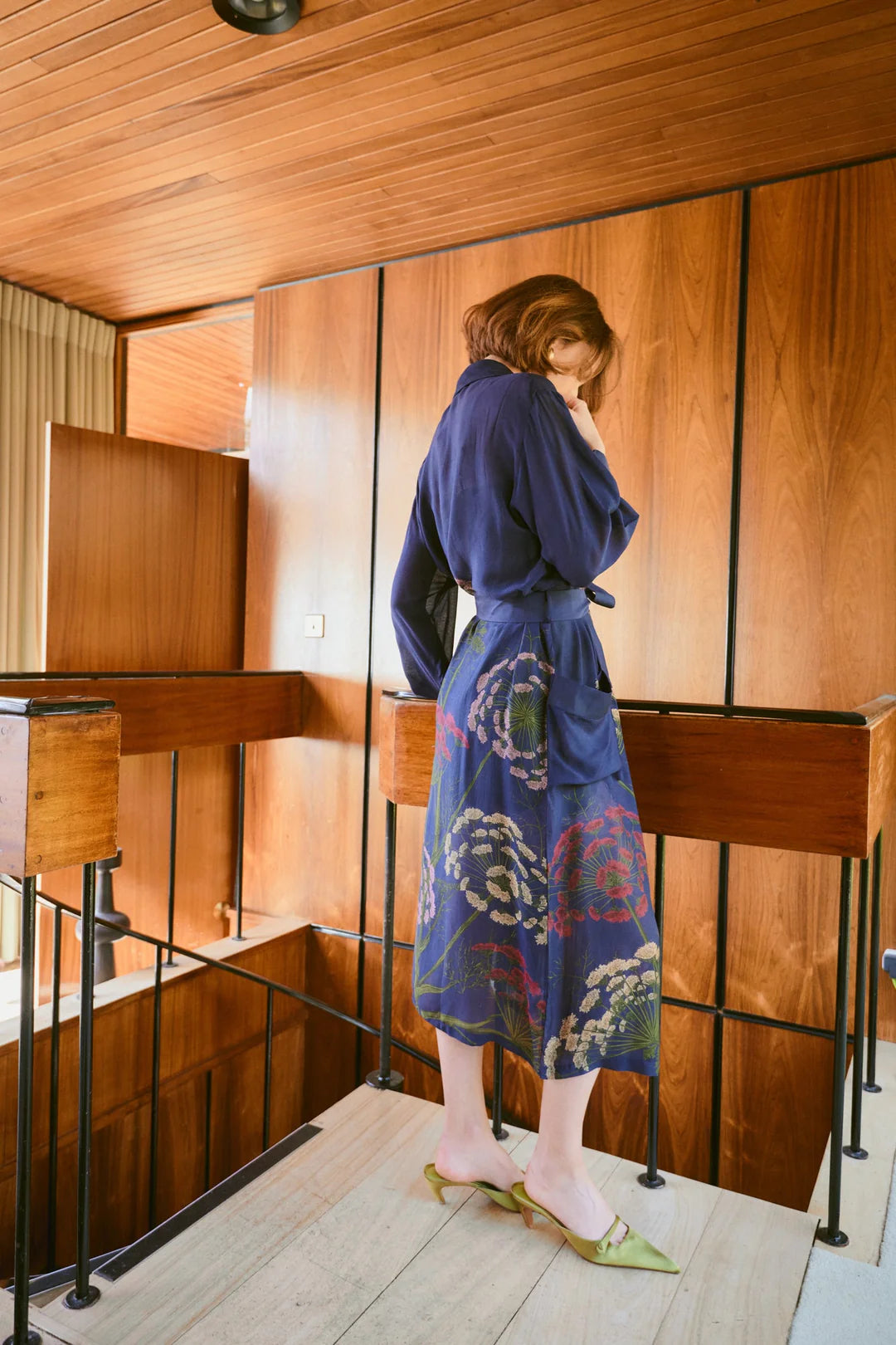 Parsley Seed Gown - Navy Blue Multi