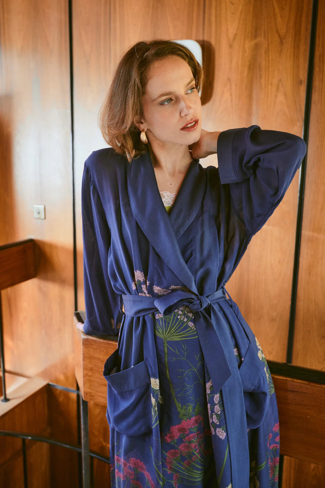 Parsley Seed Gown - Navy Blue Multi