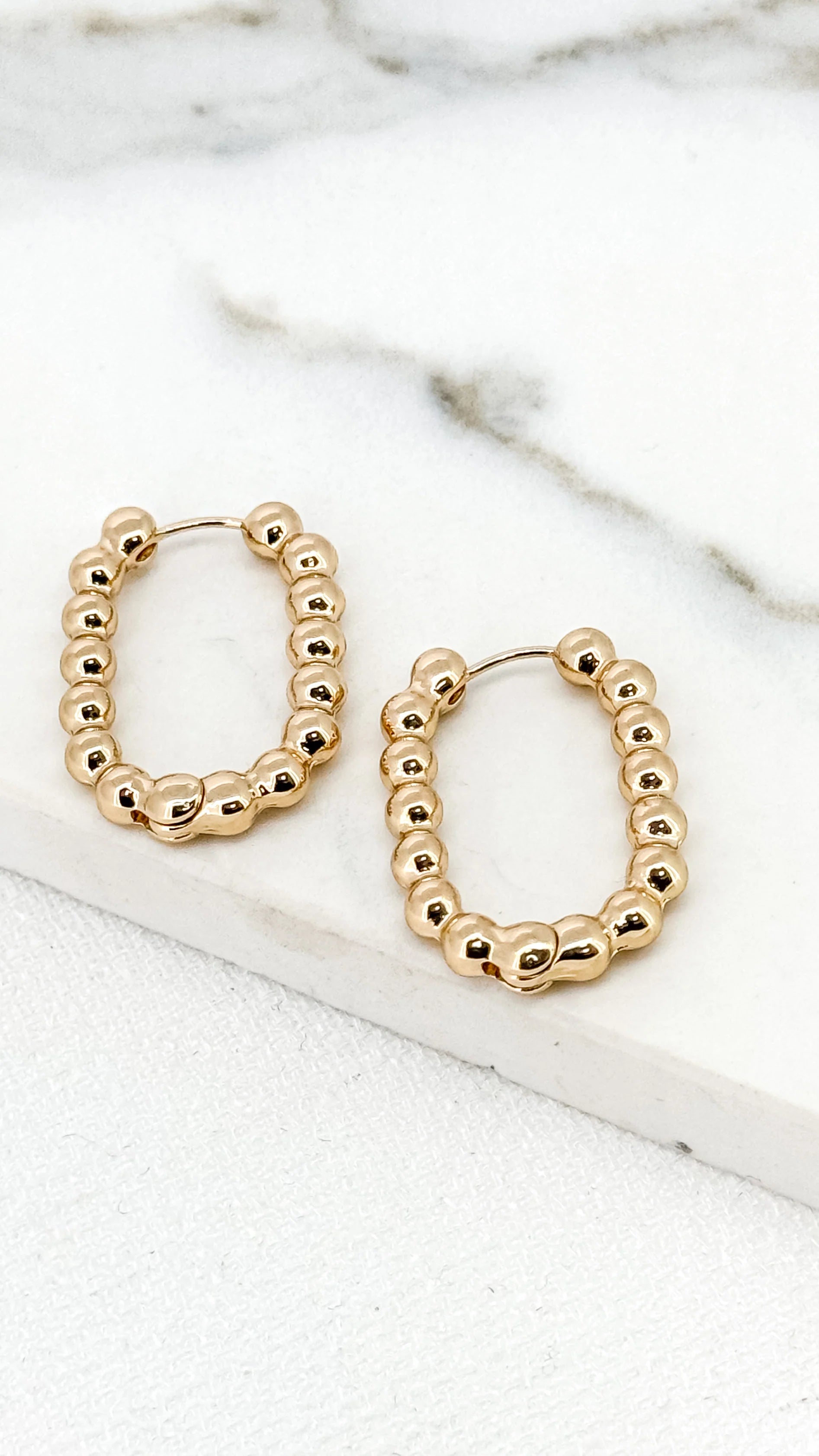 Bubble Circle Earrings - Gold