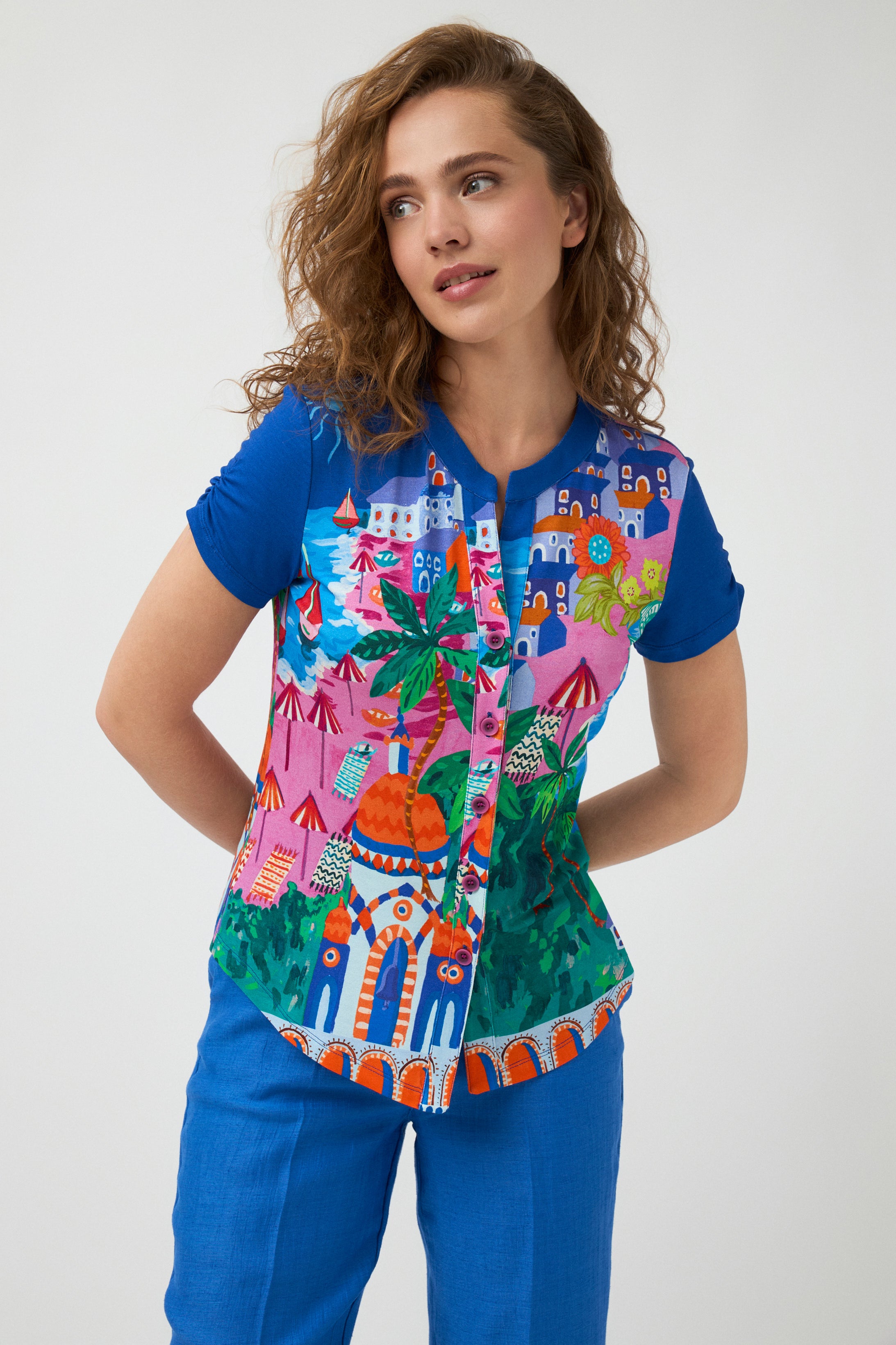 Iris Short Sleeved Shirt - Navy