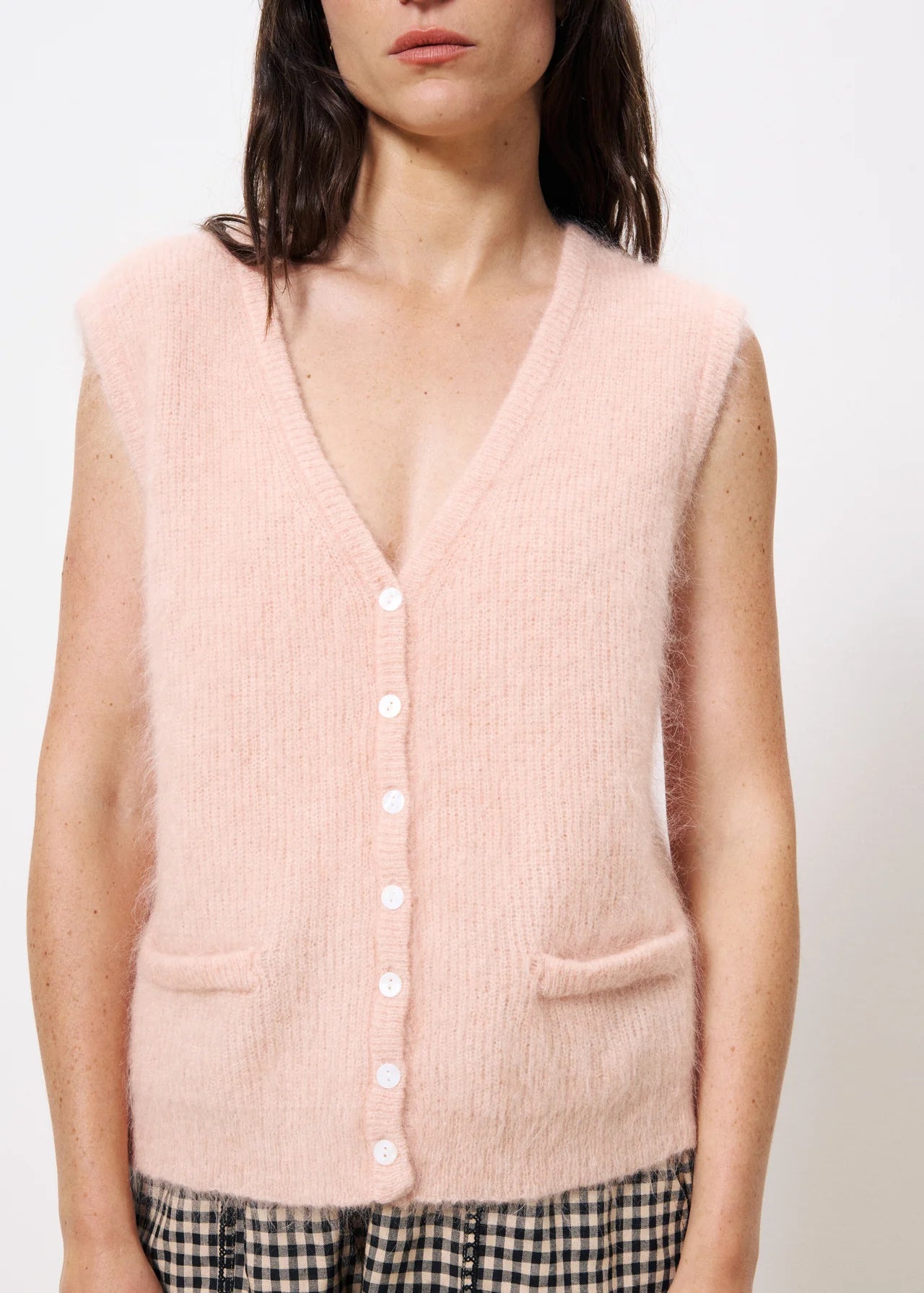 Meliza Knitted Waistcoat - Pink