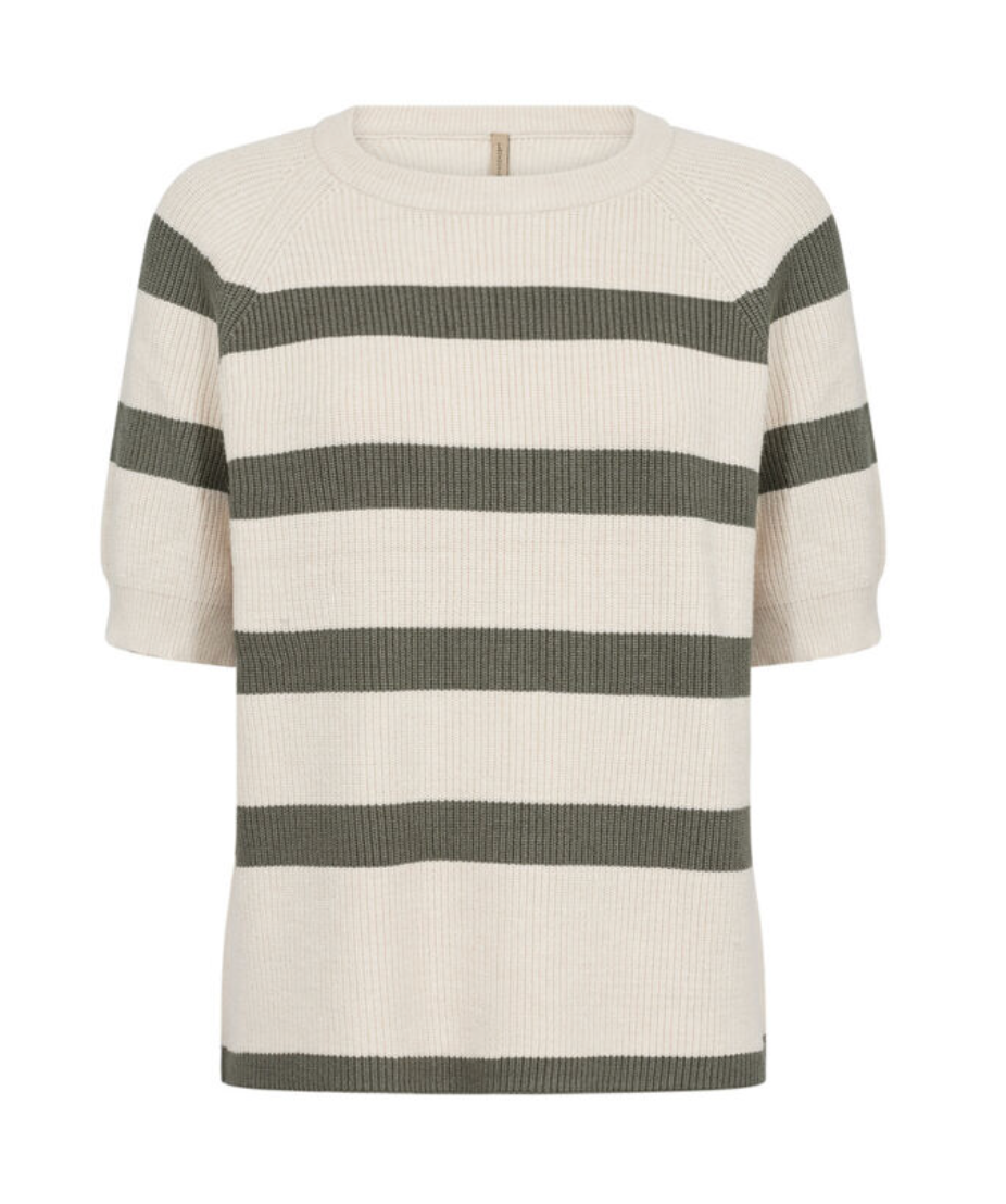 Kanita Striped Jumper - Cream/Khaki