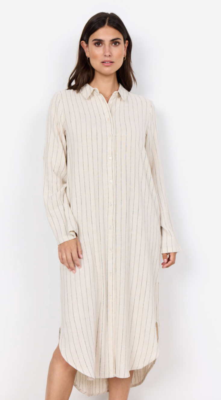 Poula Shirt Dress - Cream