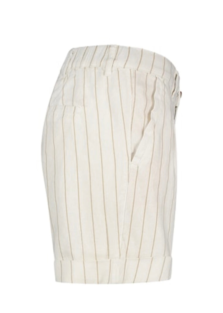 Cleo Pinstripe Short - Dark Sand