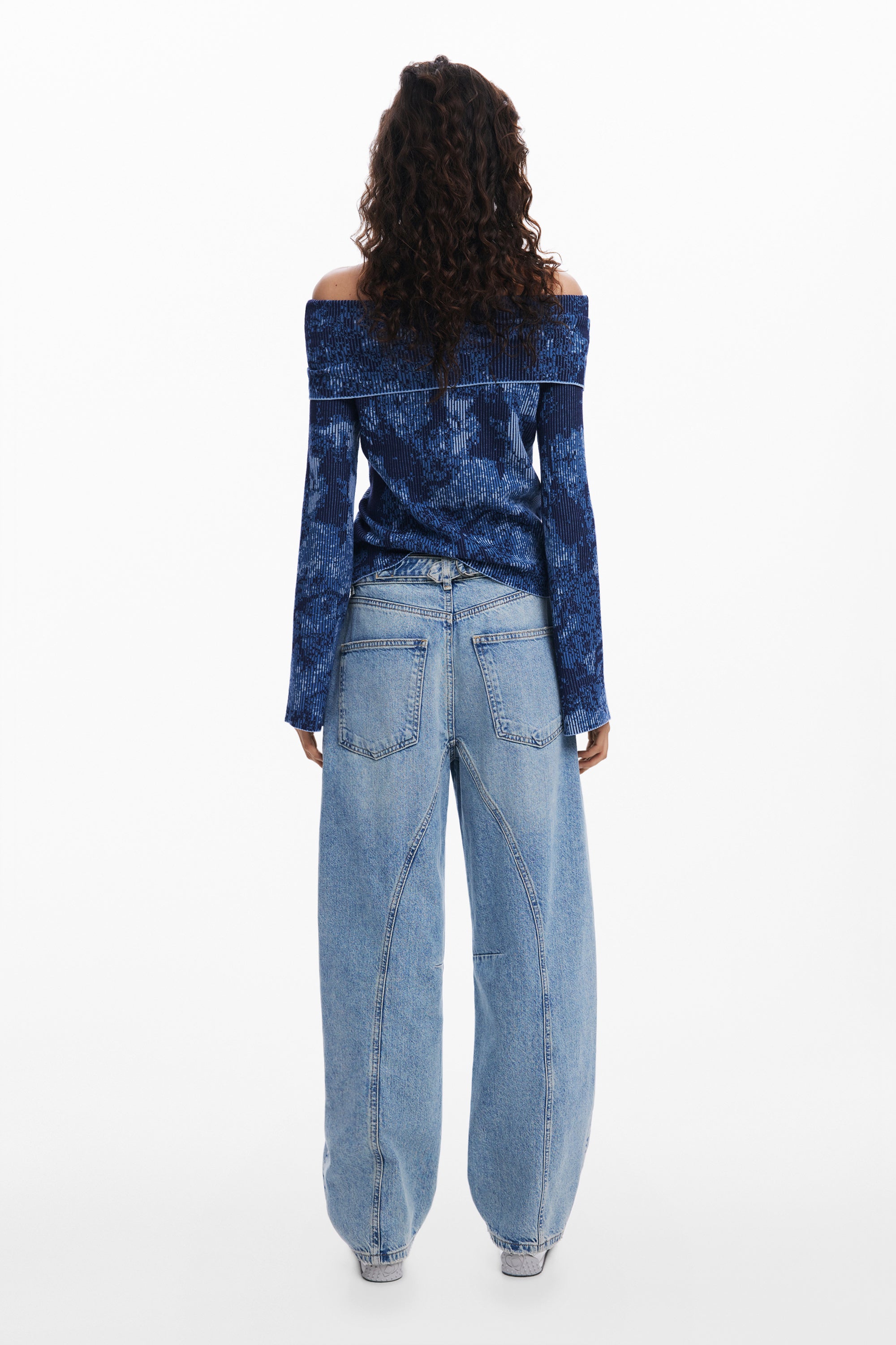 Bardot Jumper - Blue