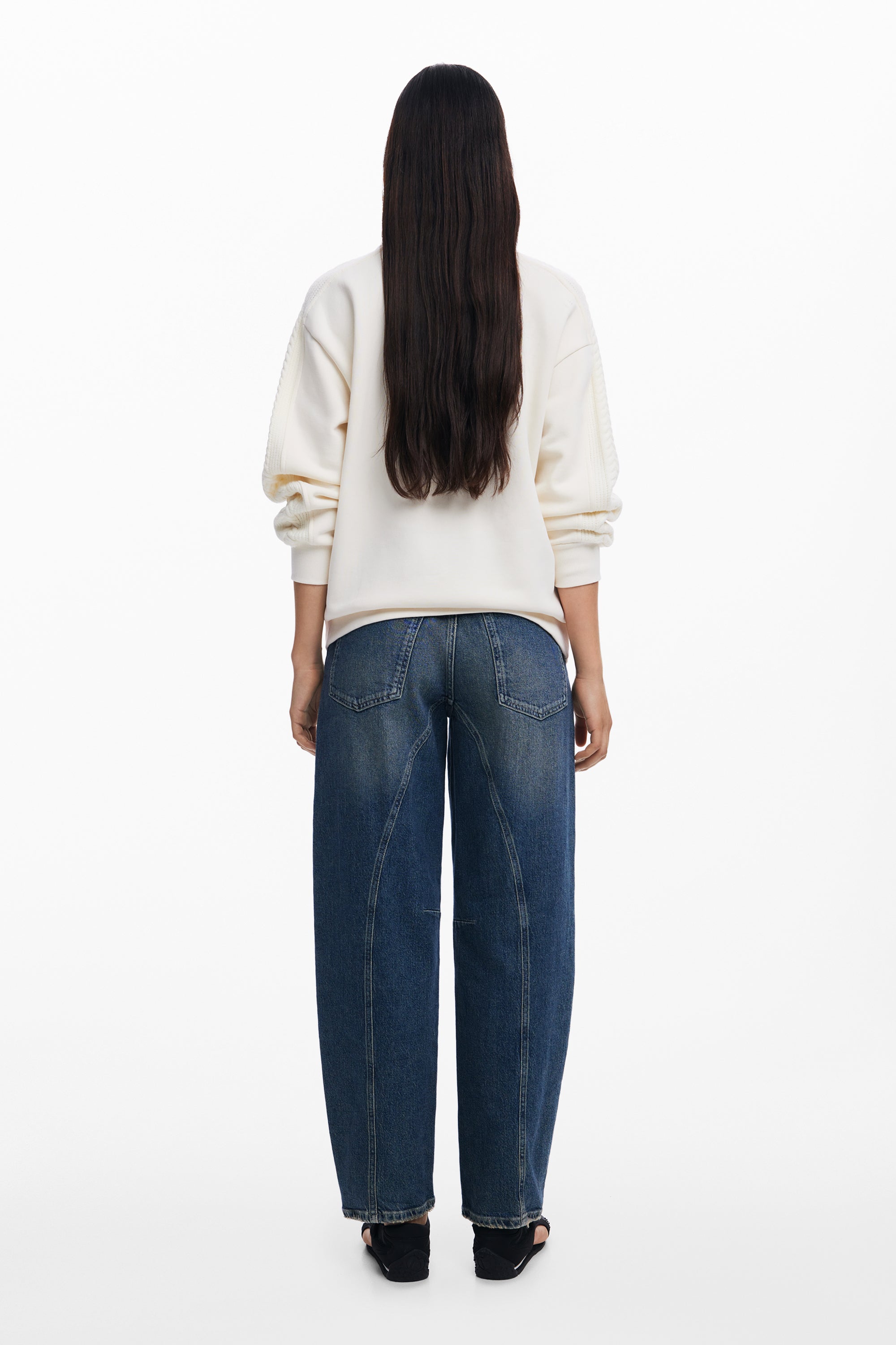 Flower Sweatshirt - Cream