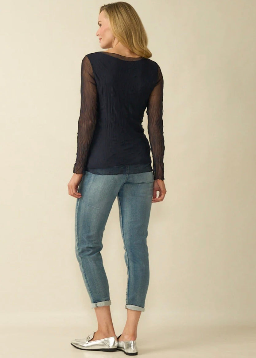 Mesh Top - Navy