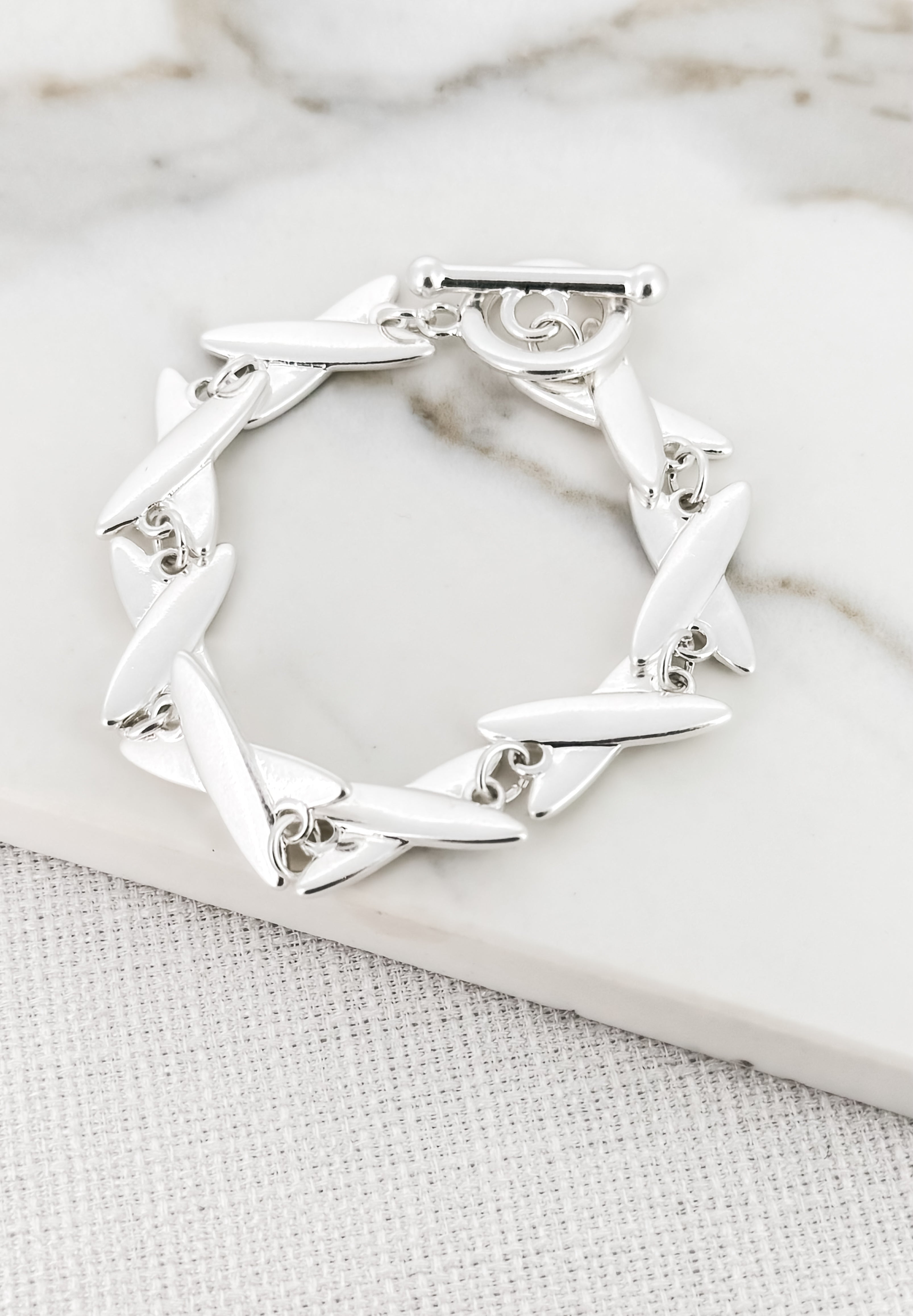 Cross Bracelet in Silver