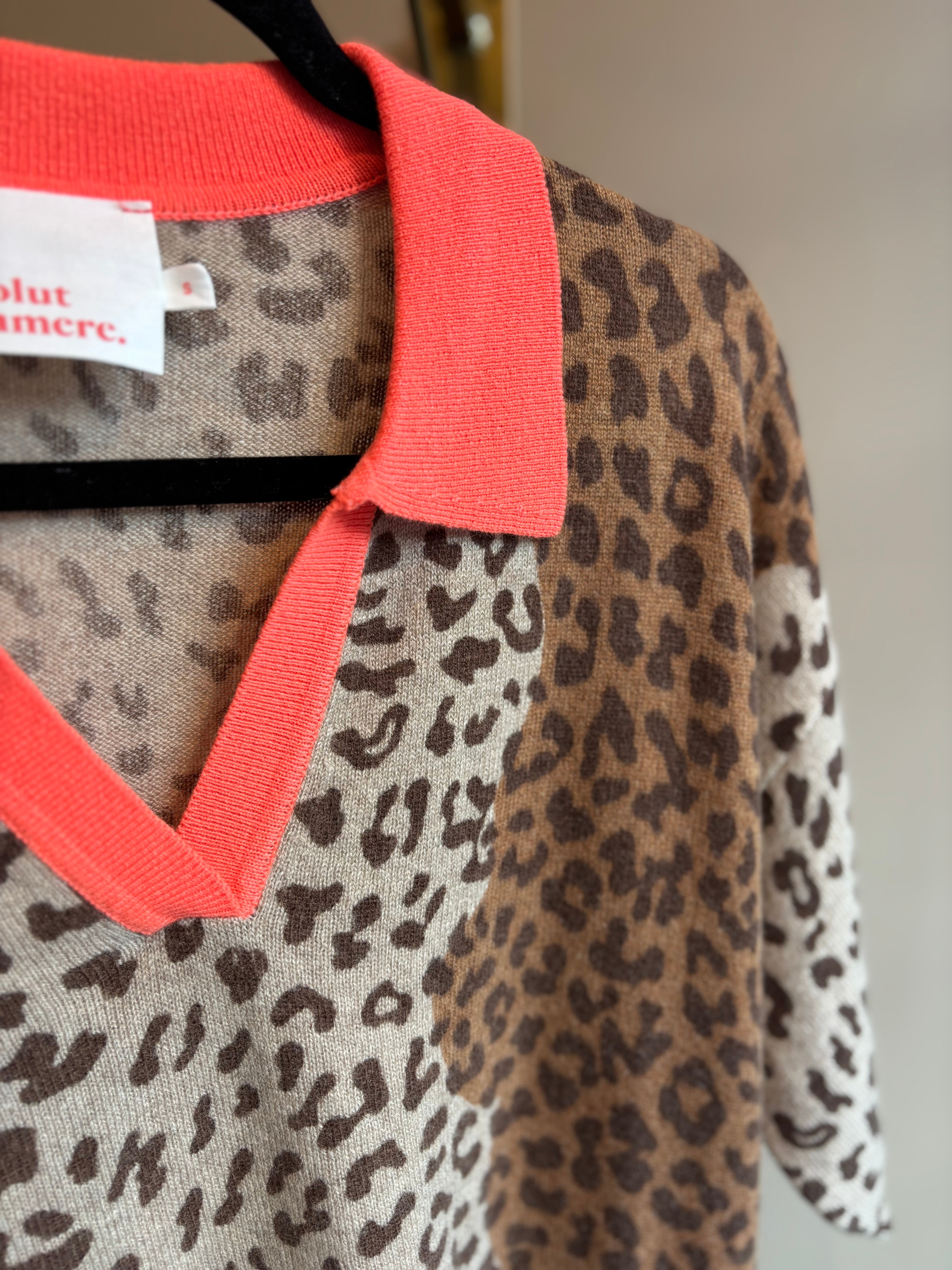 Charlena Jumper - Leopard Print/Orange