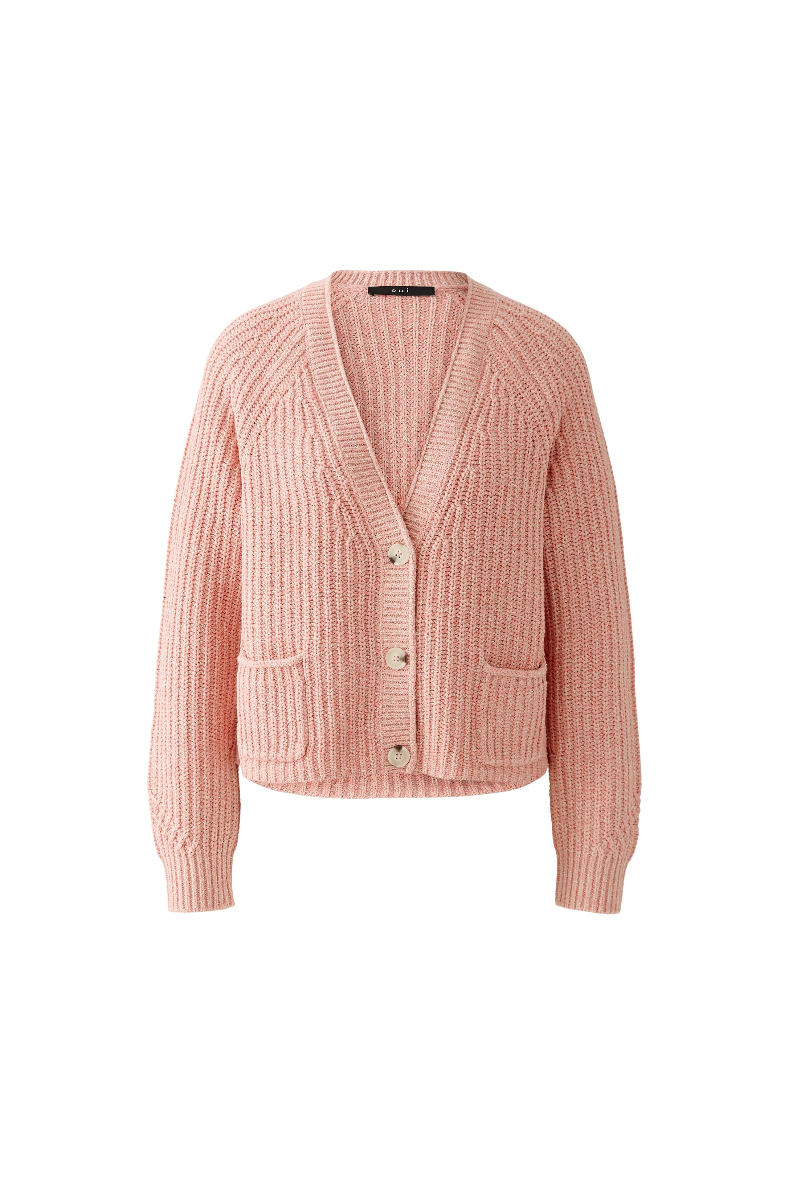 Cable Knit Cardigan - Pink
