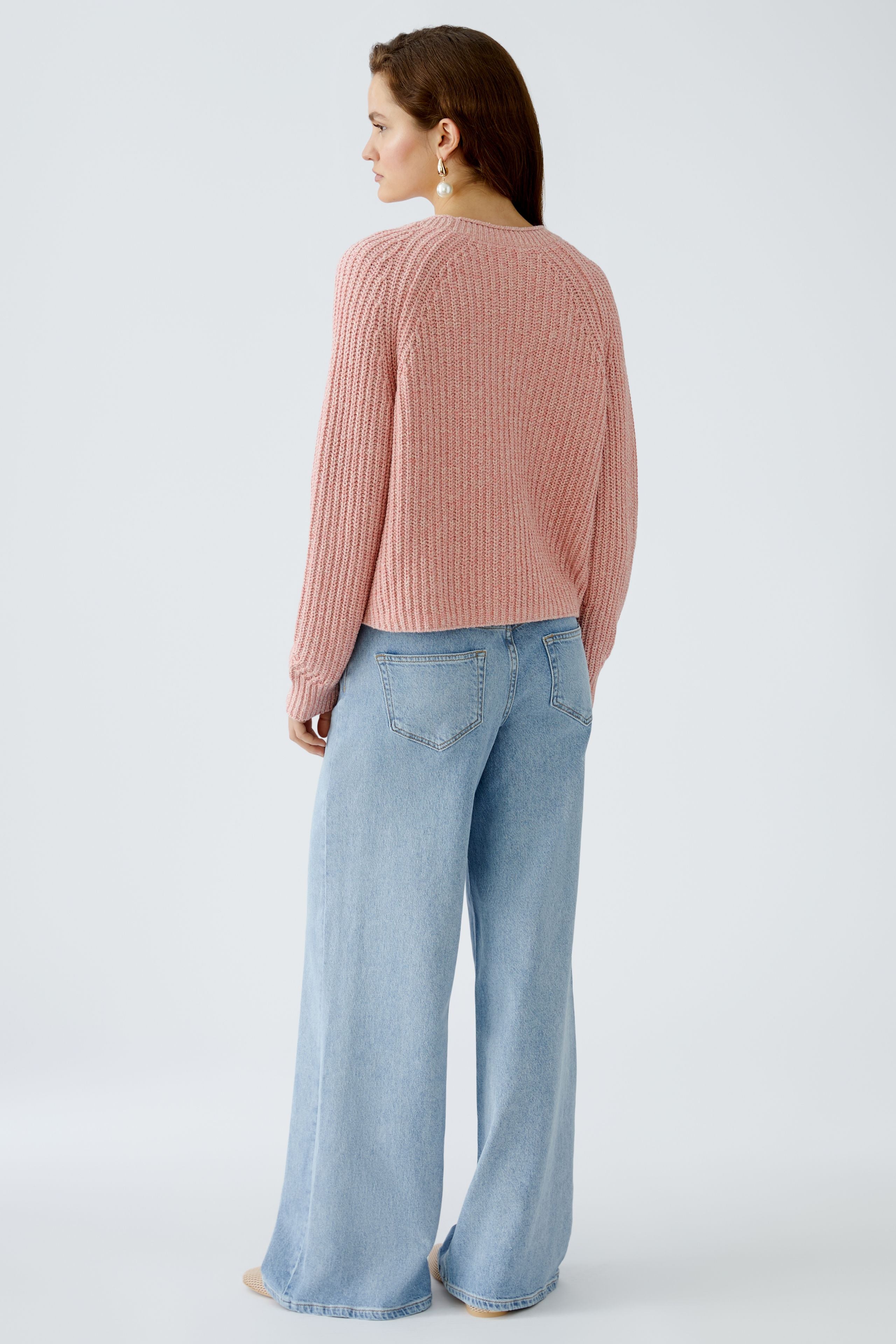 Cable Knit Cardigan - Pink