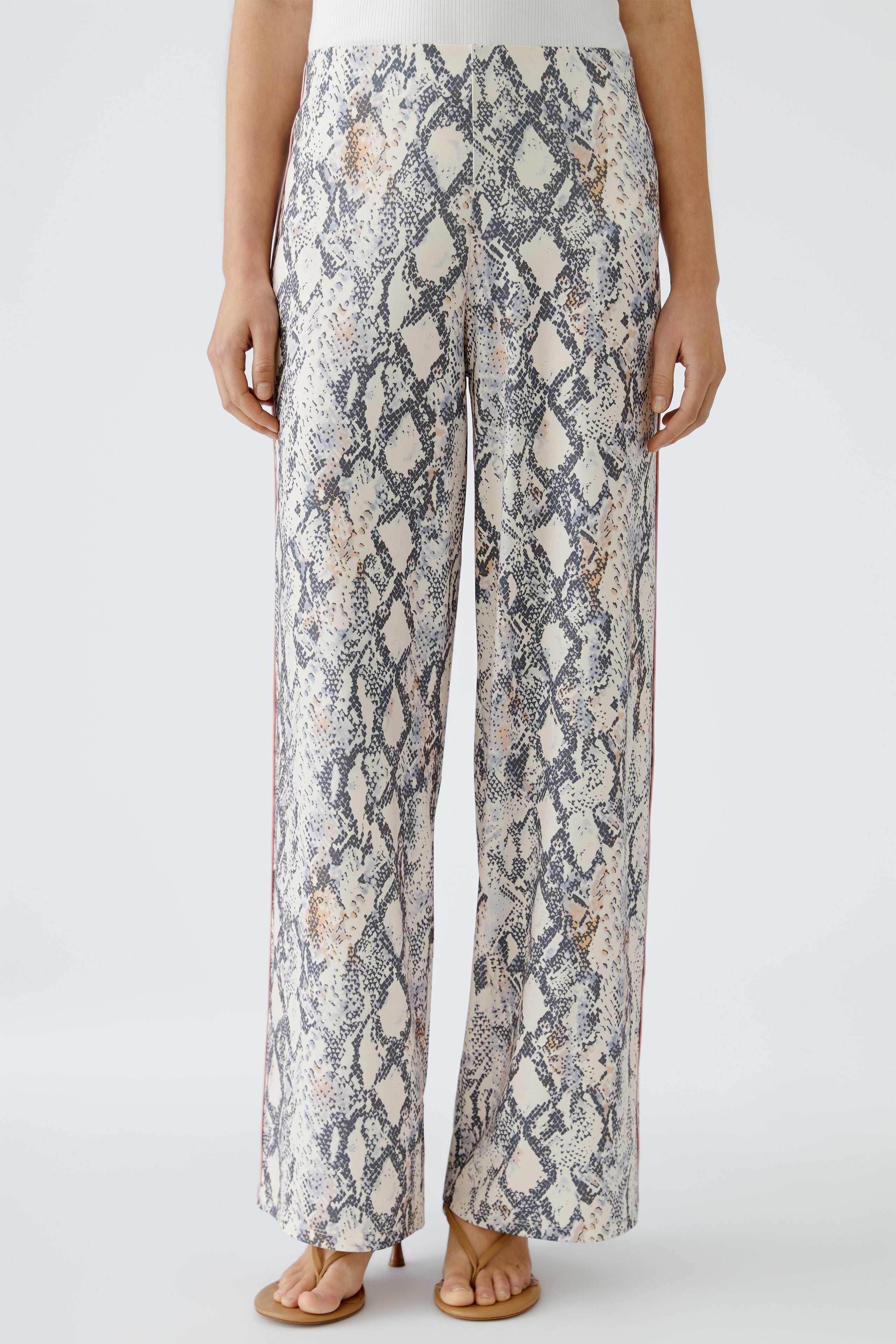Wide Leg Trousers - Snake Skin
