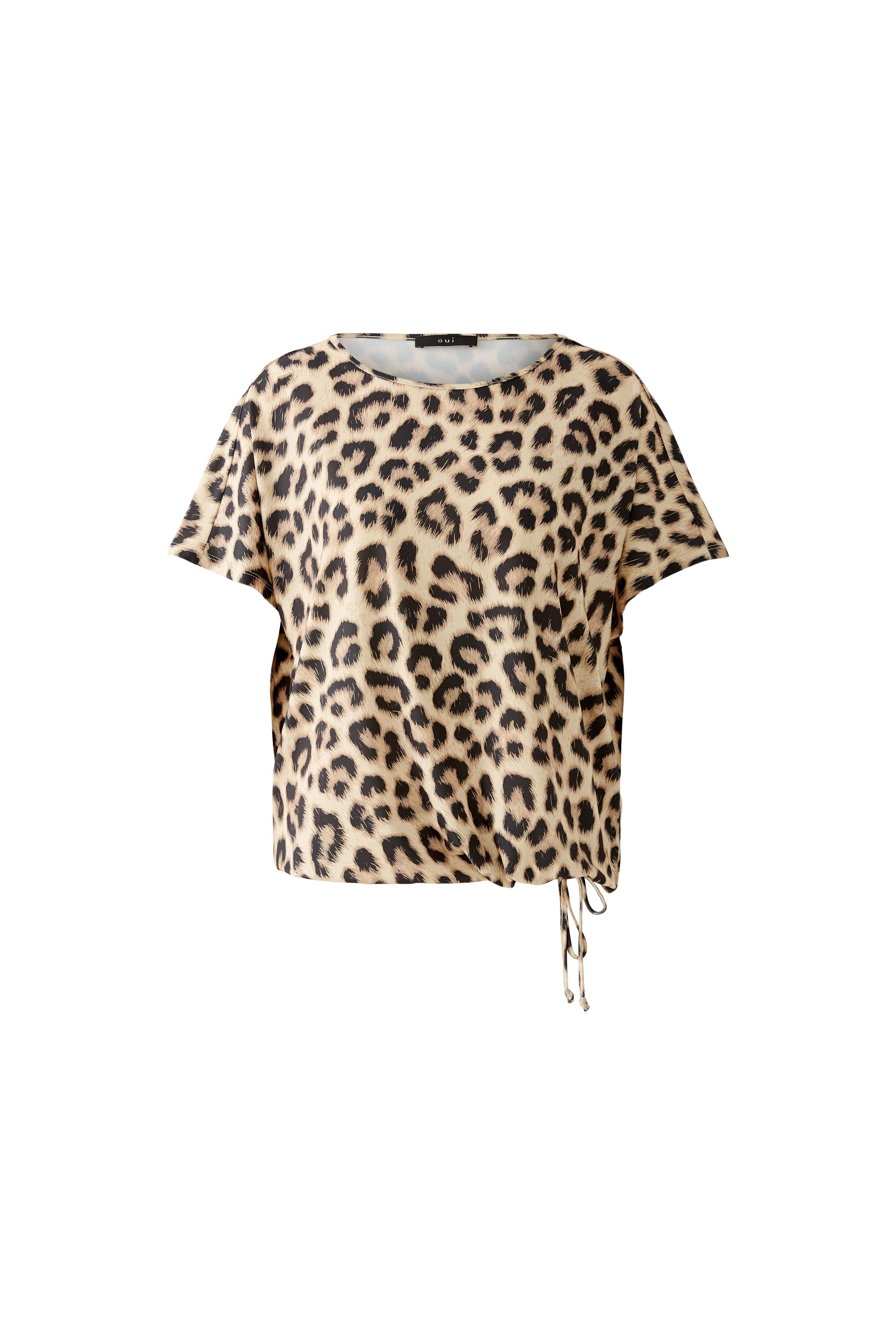 Drawstring Top - Leopard Print