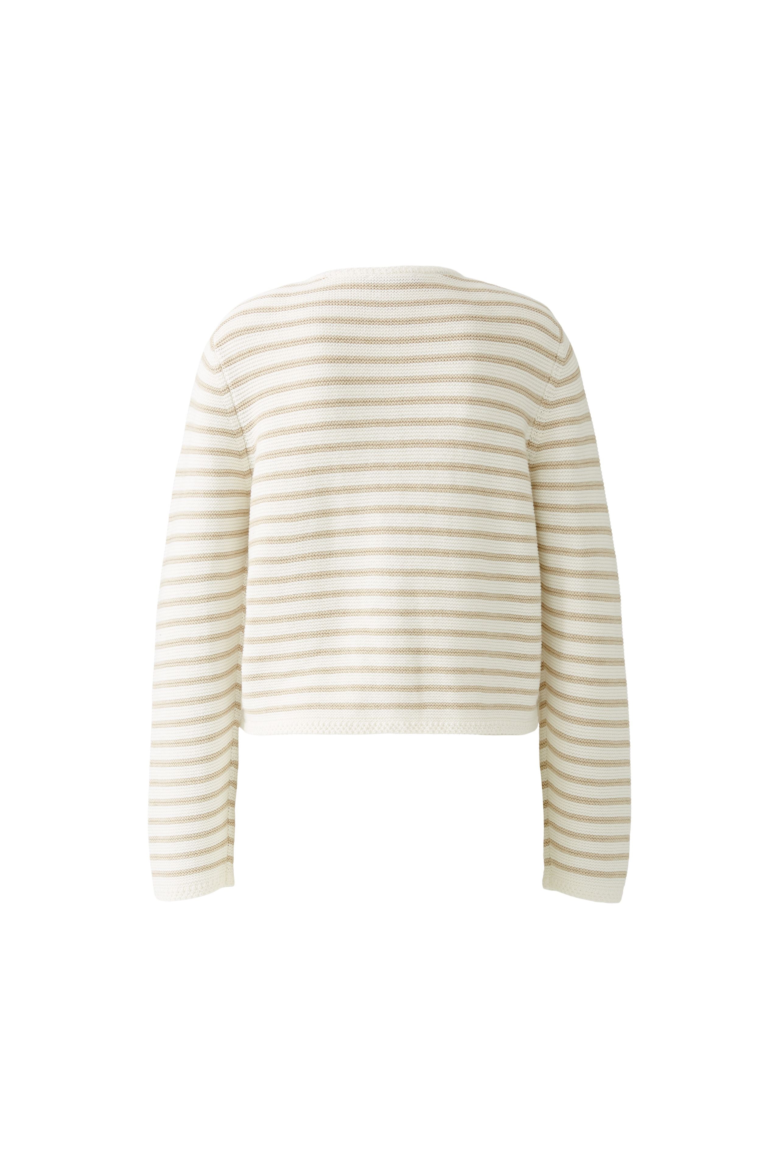 Striped Cardigan - White/Cream