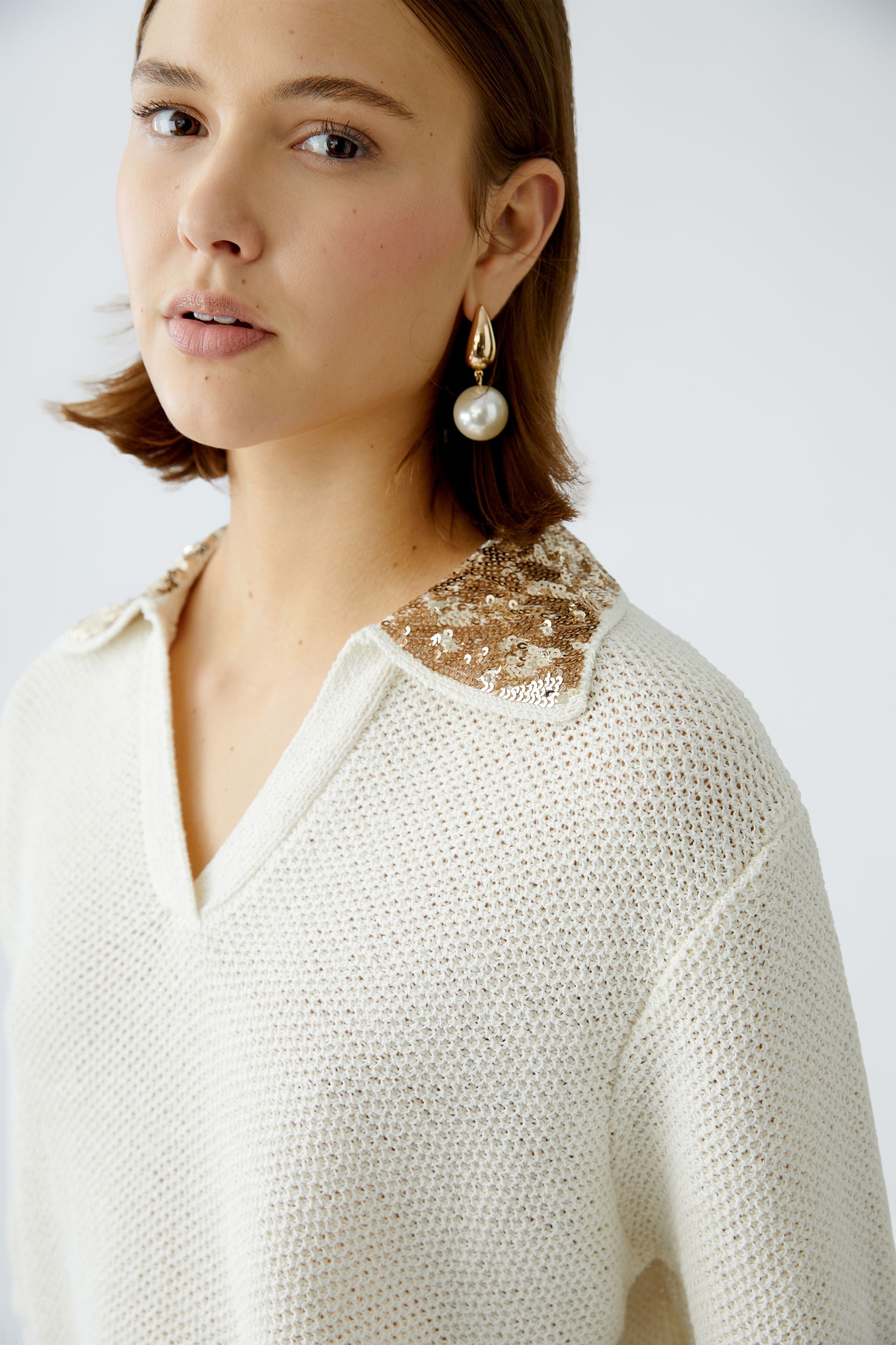 Collared Jumper - Cream