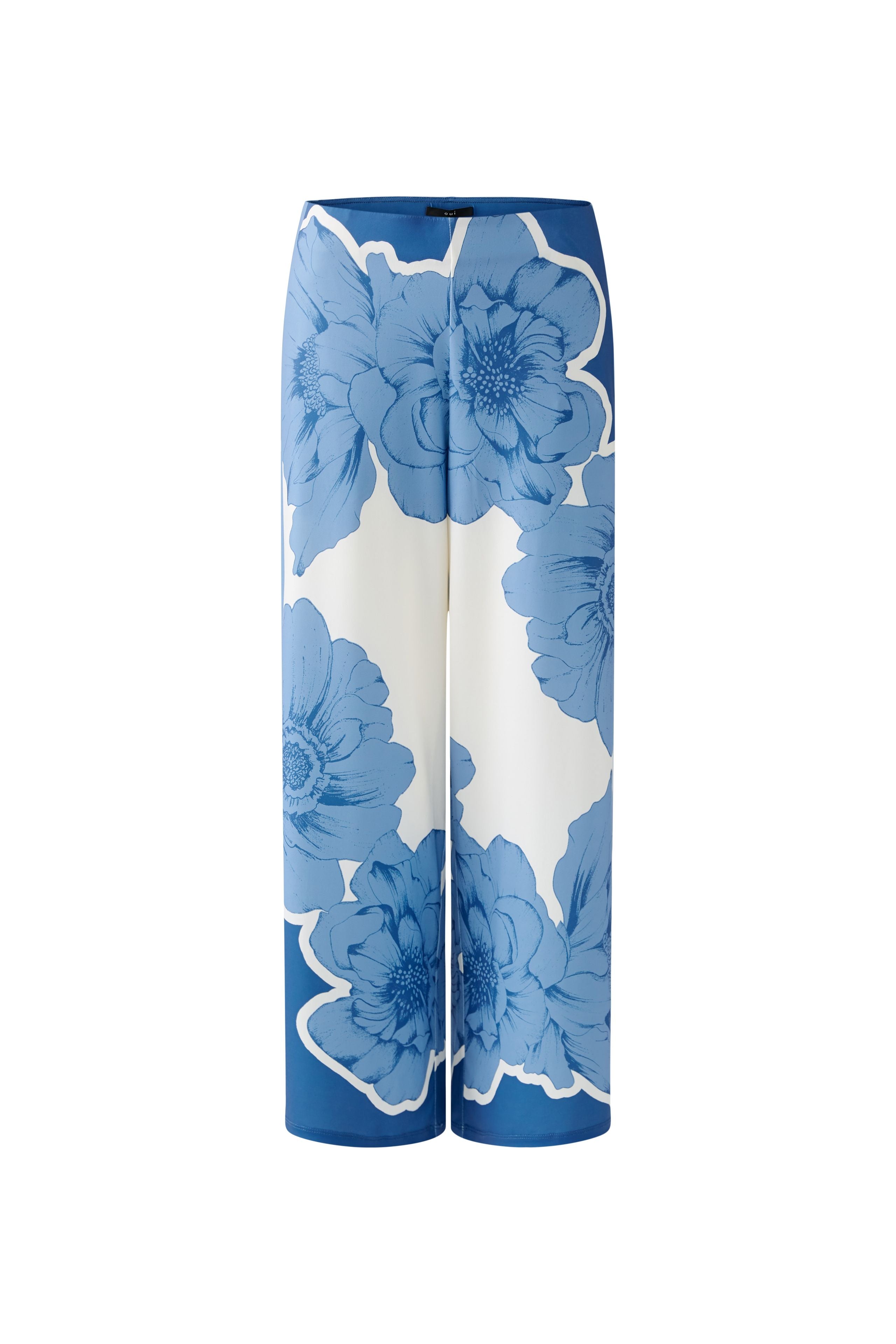 Floral Trousers - Blue/White