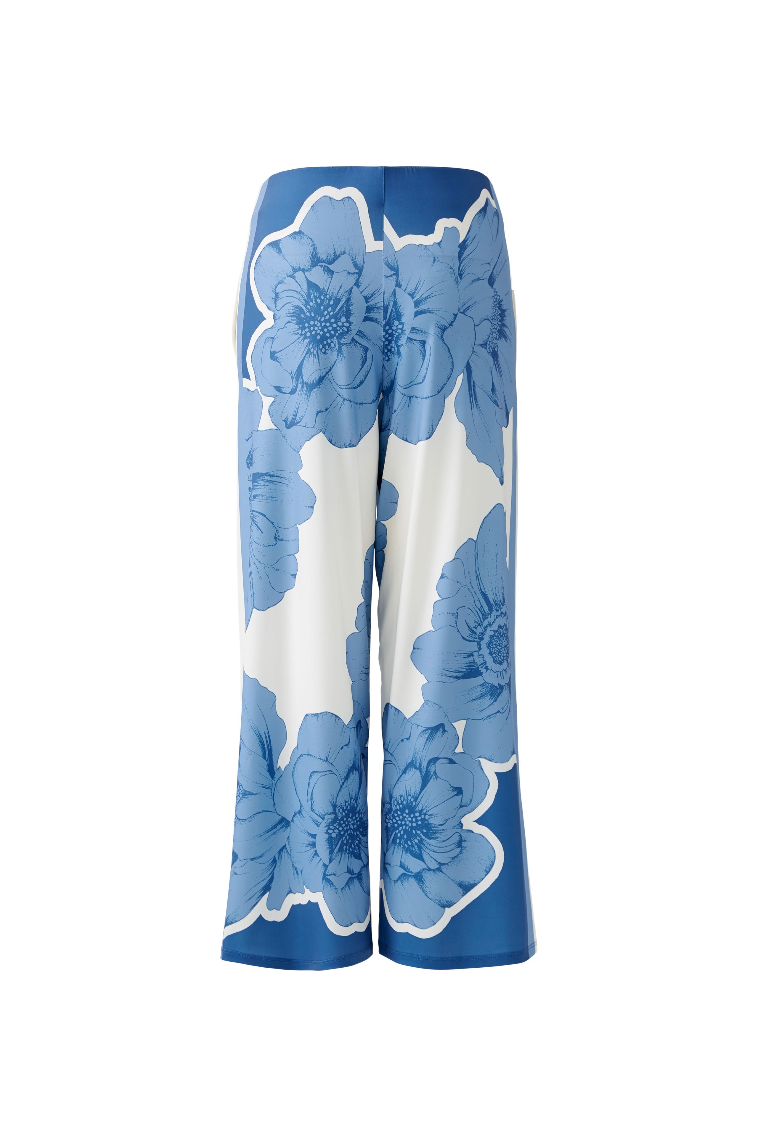 Floral Trousers - Blue/White
