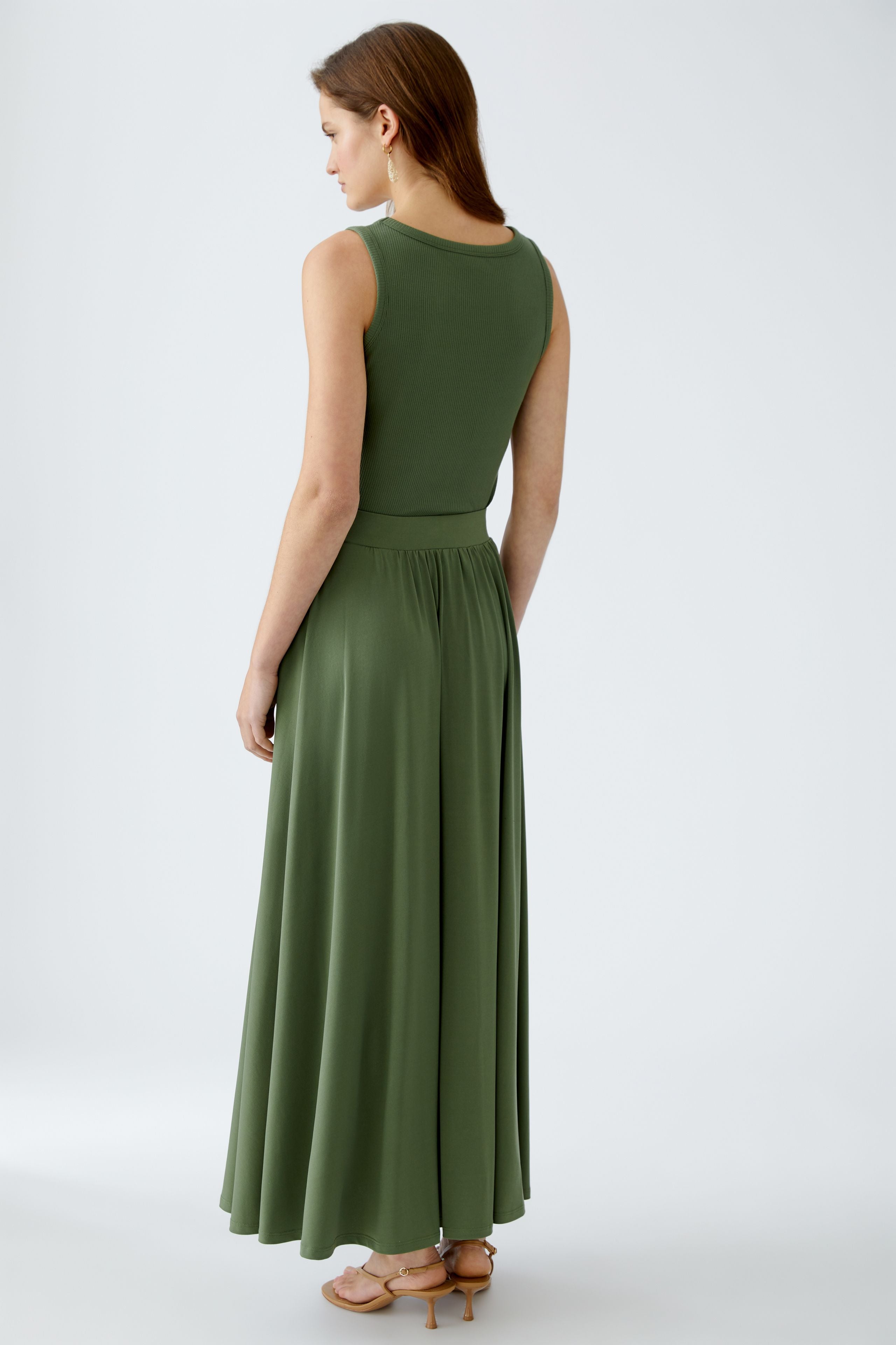 Pleated Skirt - Dark Green